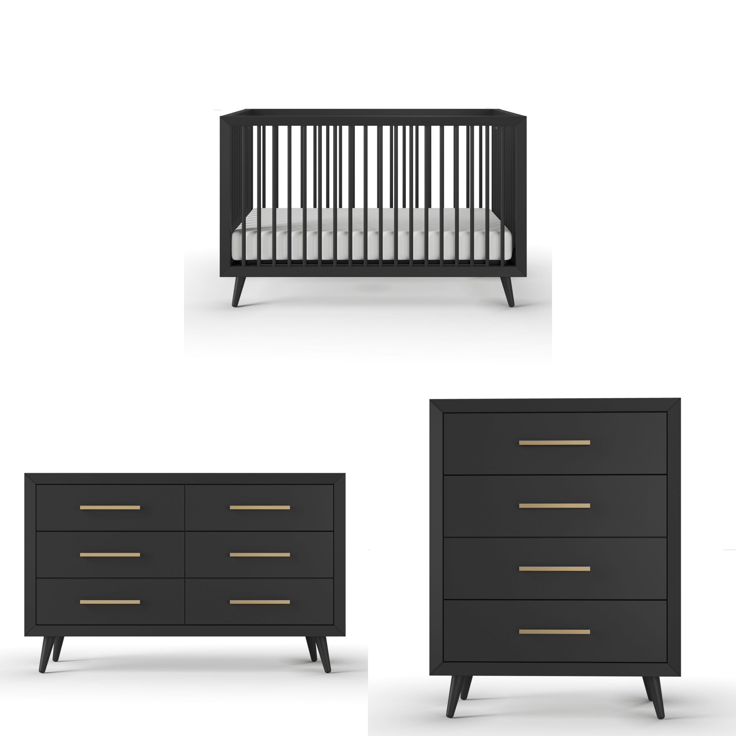 Cranbrook 4-in-1 Convertible Crib, Ebony