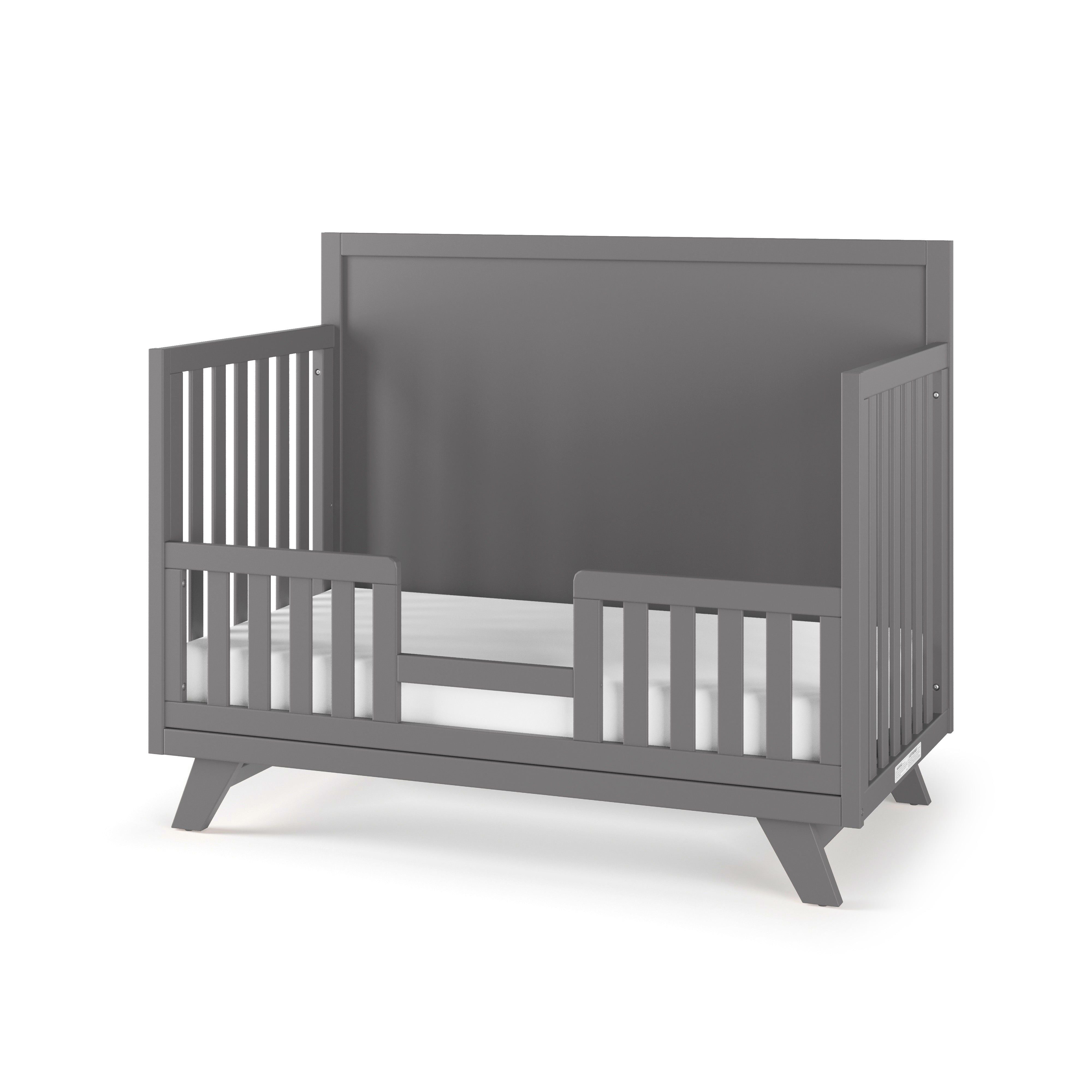 Soho 4-in-1 Flat Top Convertible Crib, Cool Gray