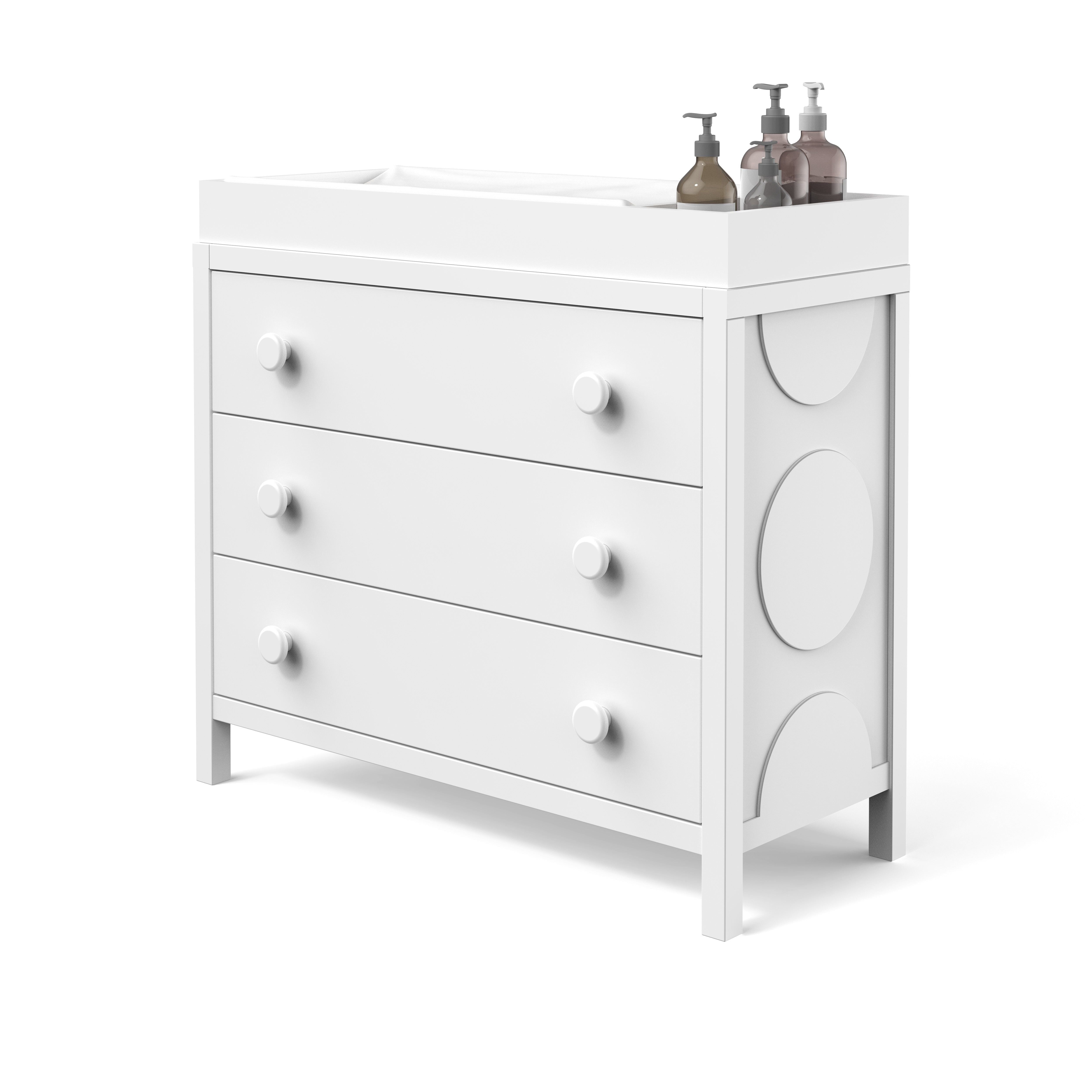 Universal Changing Table Topper, Matte White