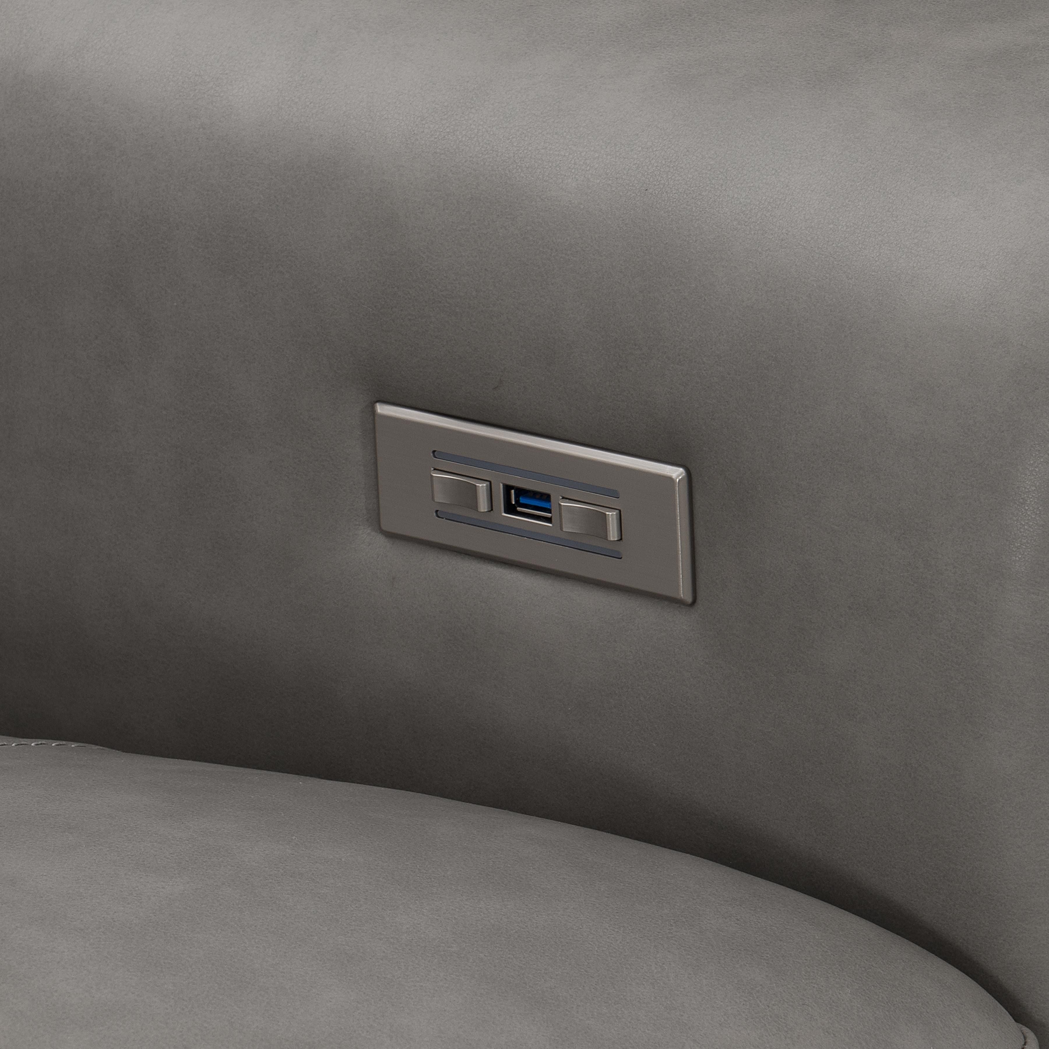 Bernhardt Furniture Lioni Leather Power Motion Sofa