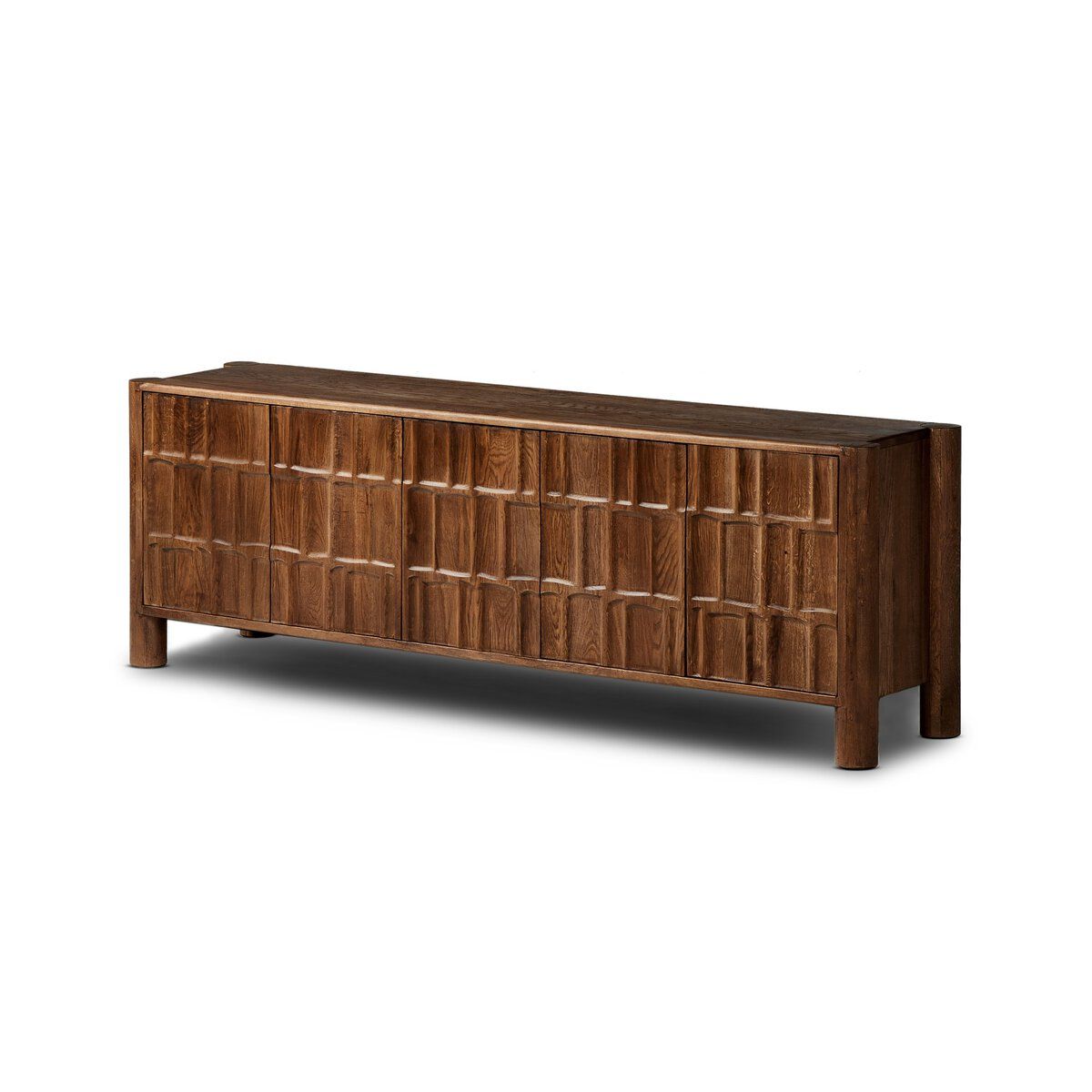 Ezri Media Console Solid Oak Media Console
