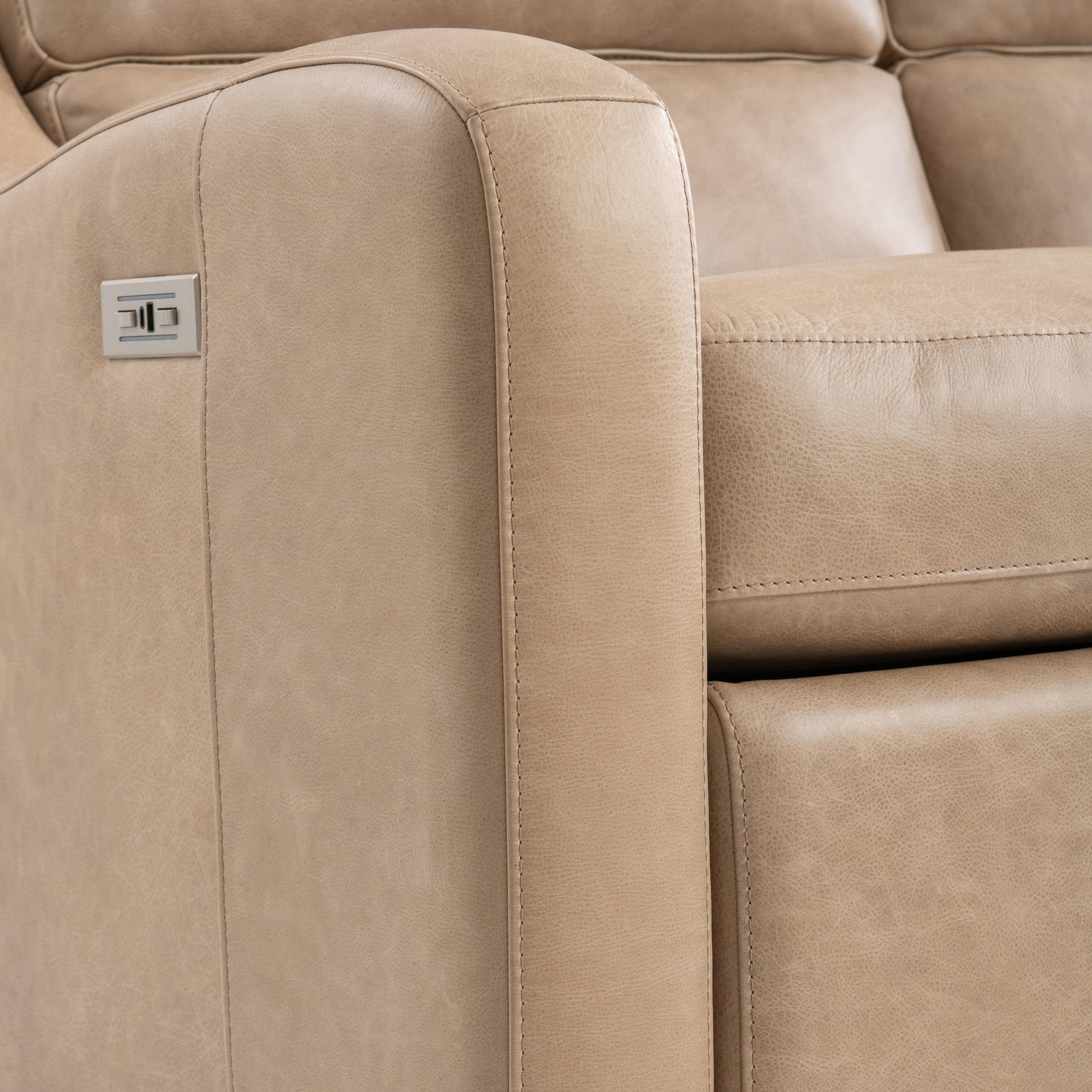 Bernhardt Ventura Leather Power Motion Sofa