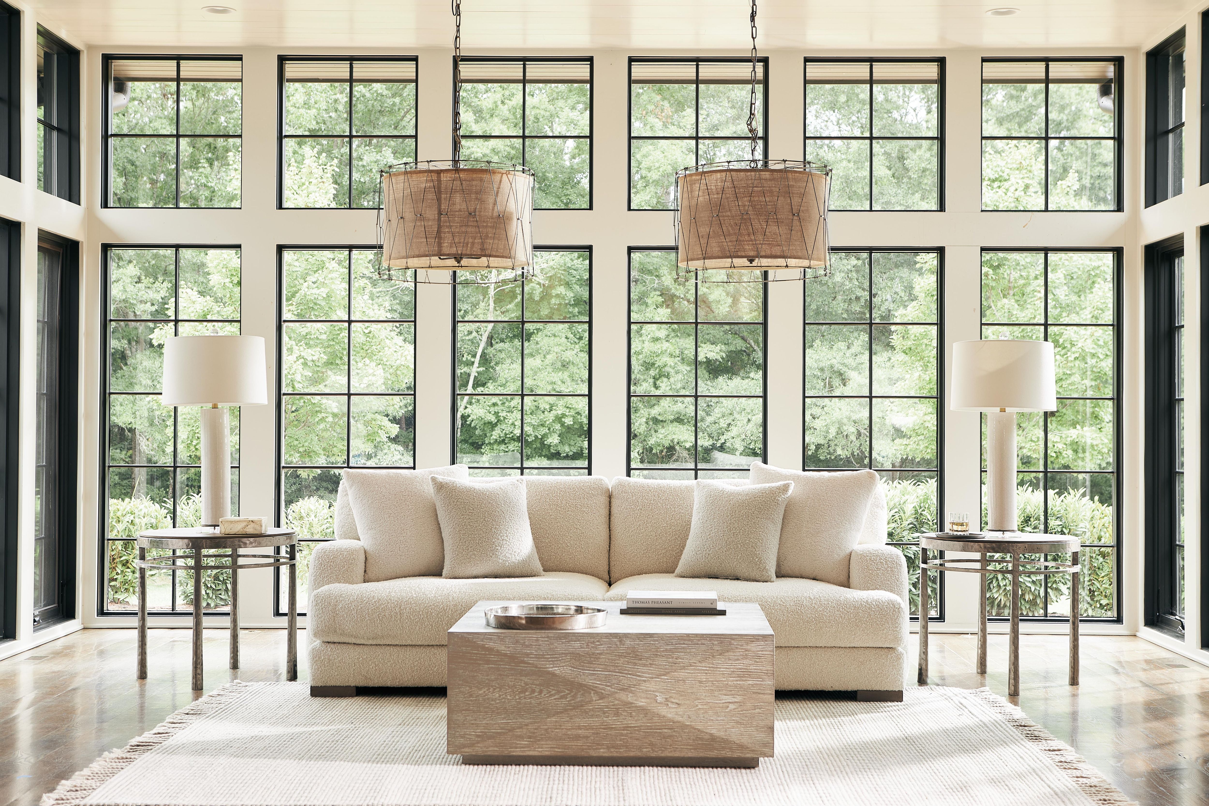Bernhardt Berkeley Fabric Sofa with Feather-Down Cushions