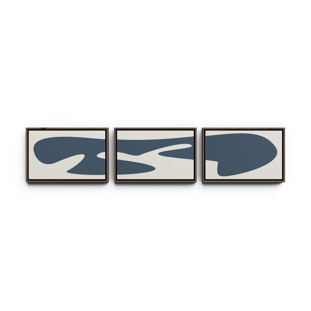 Organic Curves 3 Triptych By Fh Art Studio