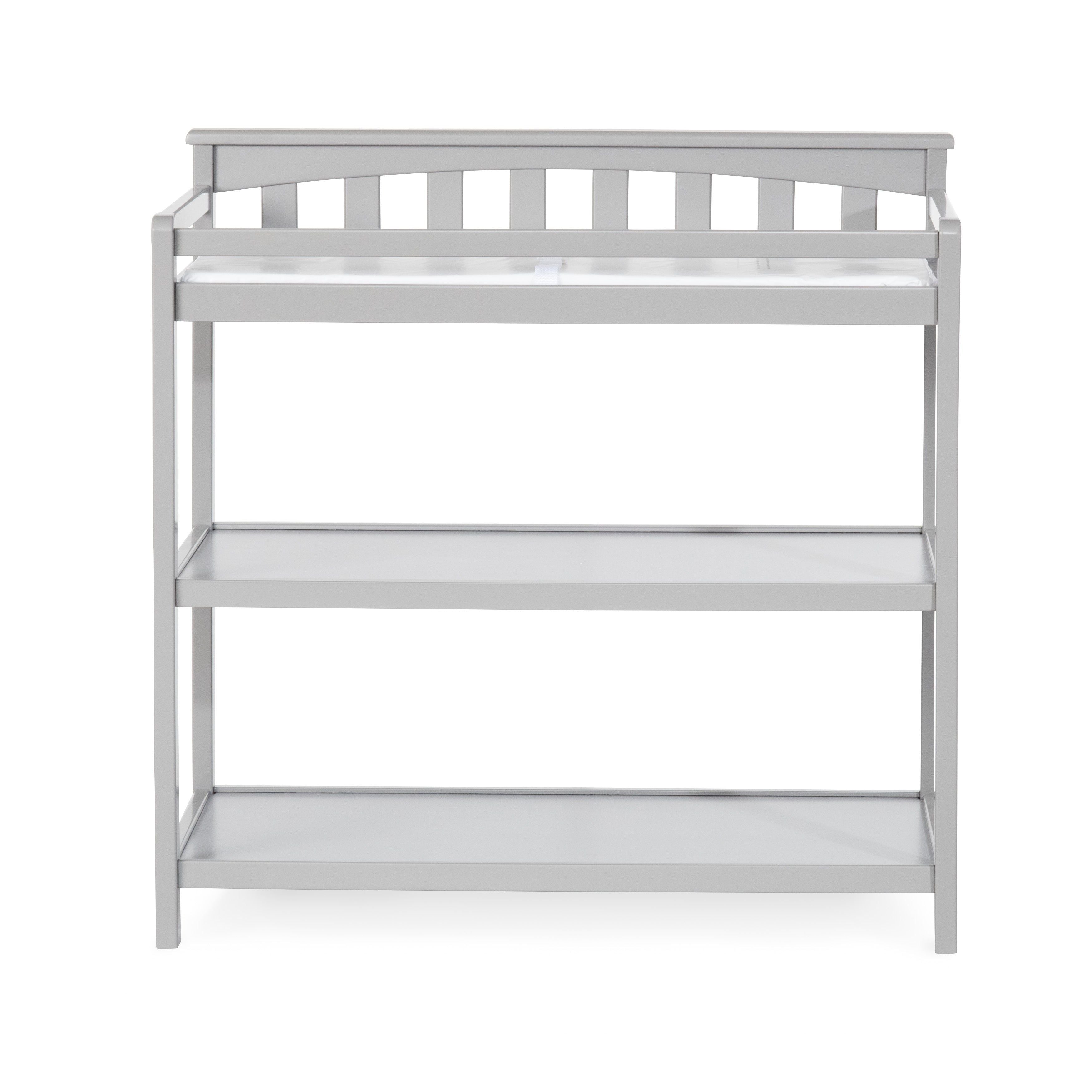 Flat Top Baby Changing Table, Cool Gray