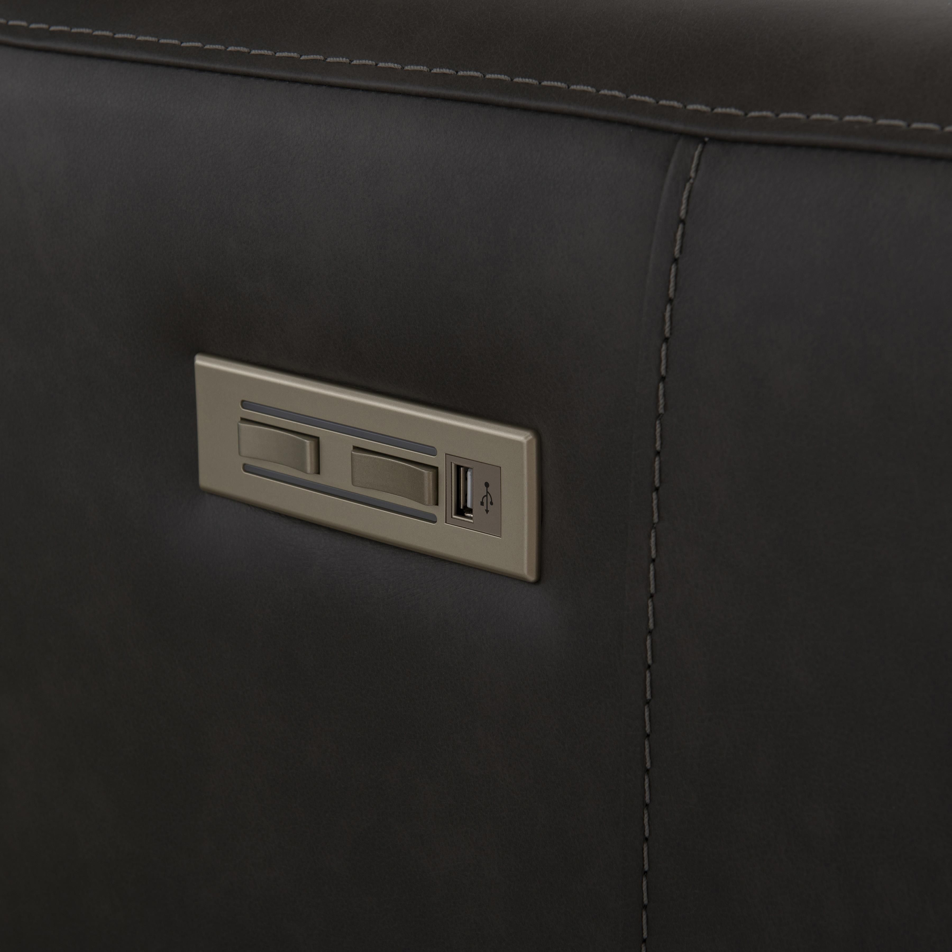 Bernhardt Germain Leather Power Motion Sofa