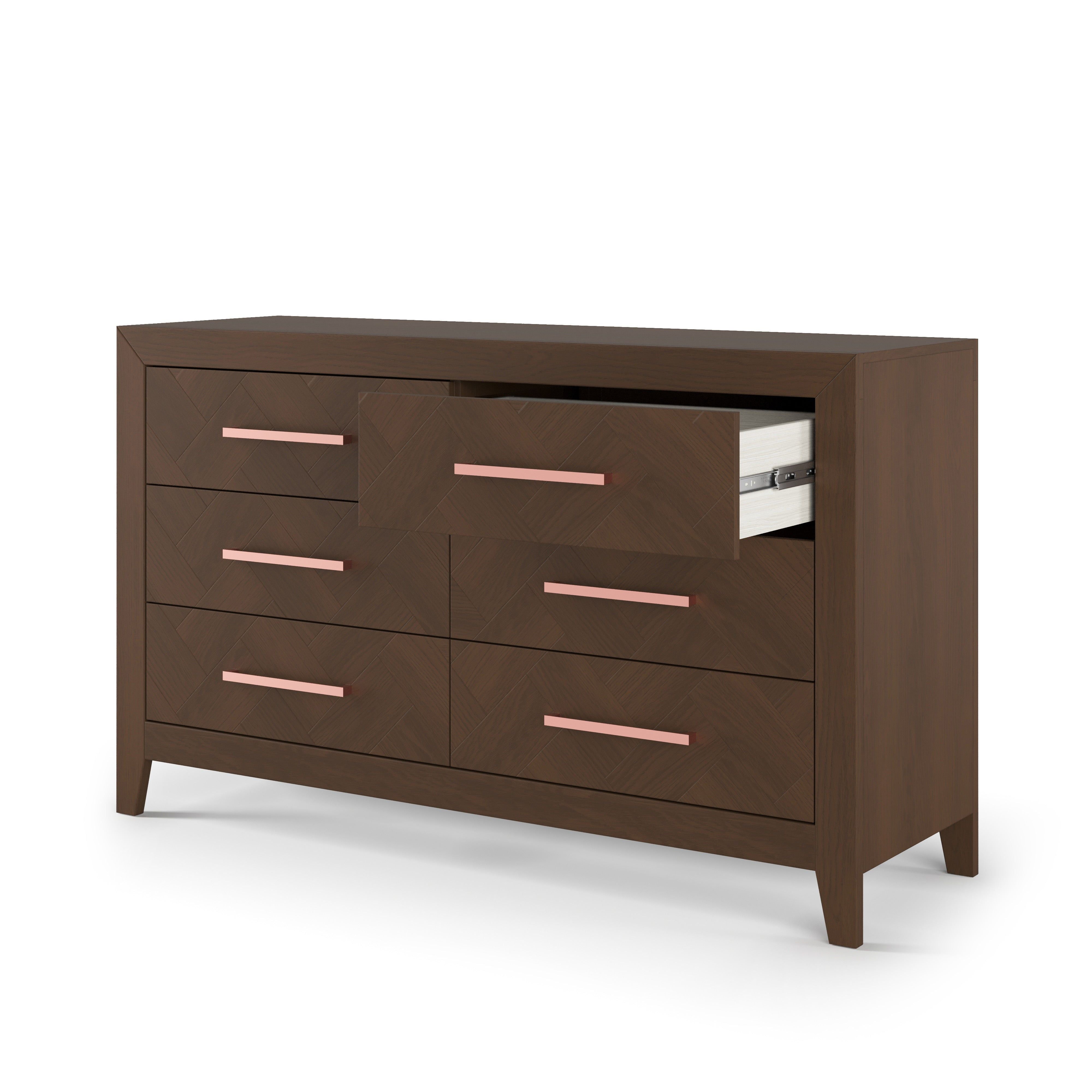 Kieran 6-Drawer Double Dresser, Toasted Chestnut