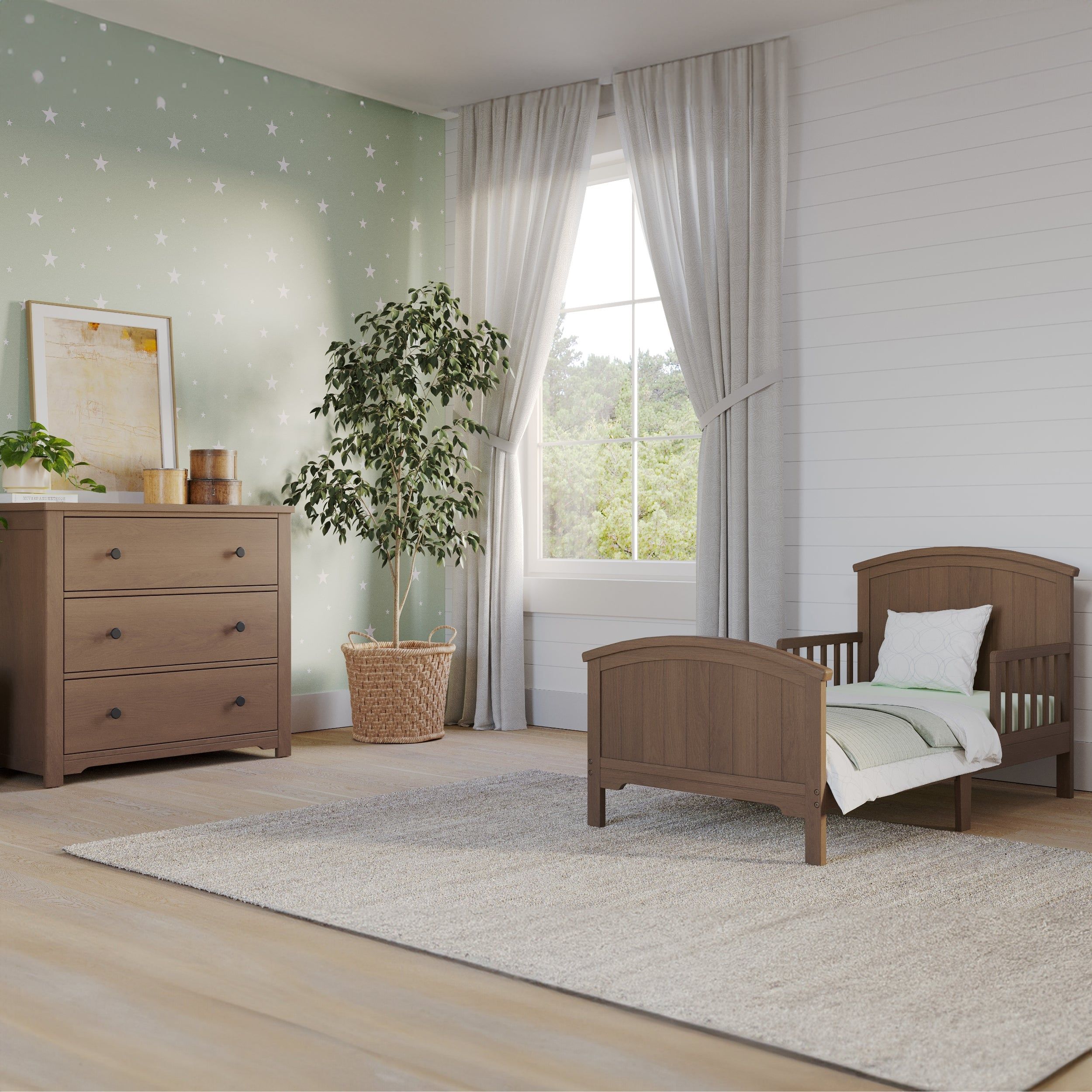 Hampton Toddler Bed, Dusty Heather