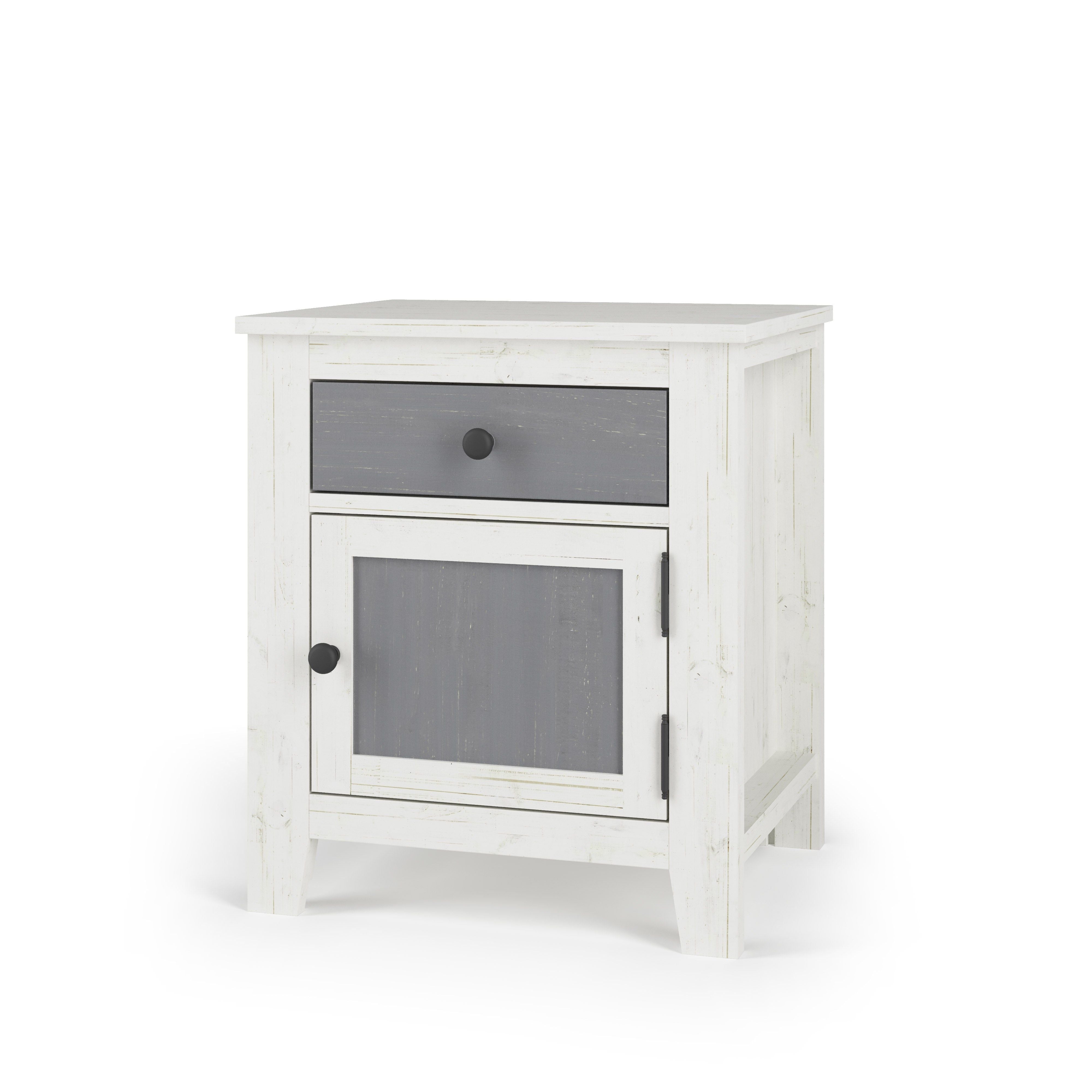 Ocean Grove Nightstand, White/Gray