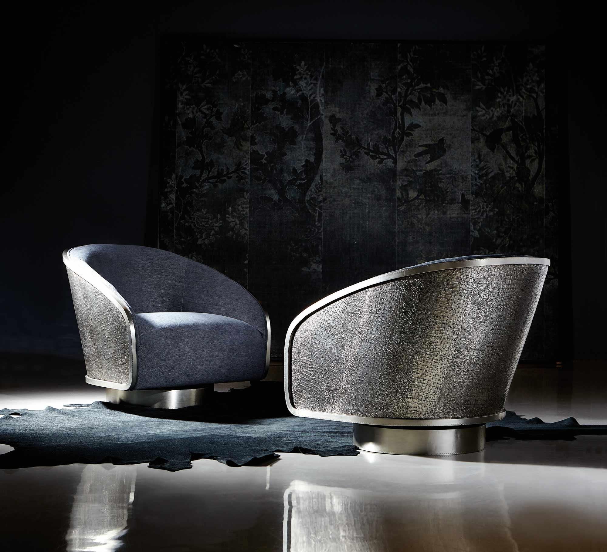 Bernhardt Furniture Miles Fabric Swivel Chair