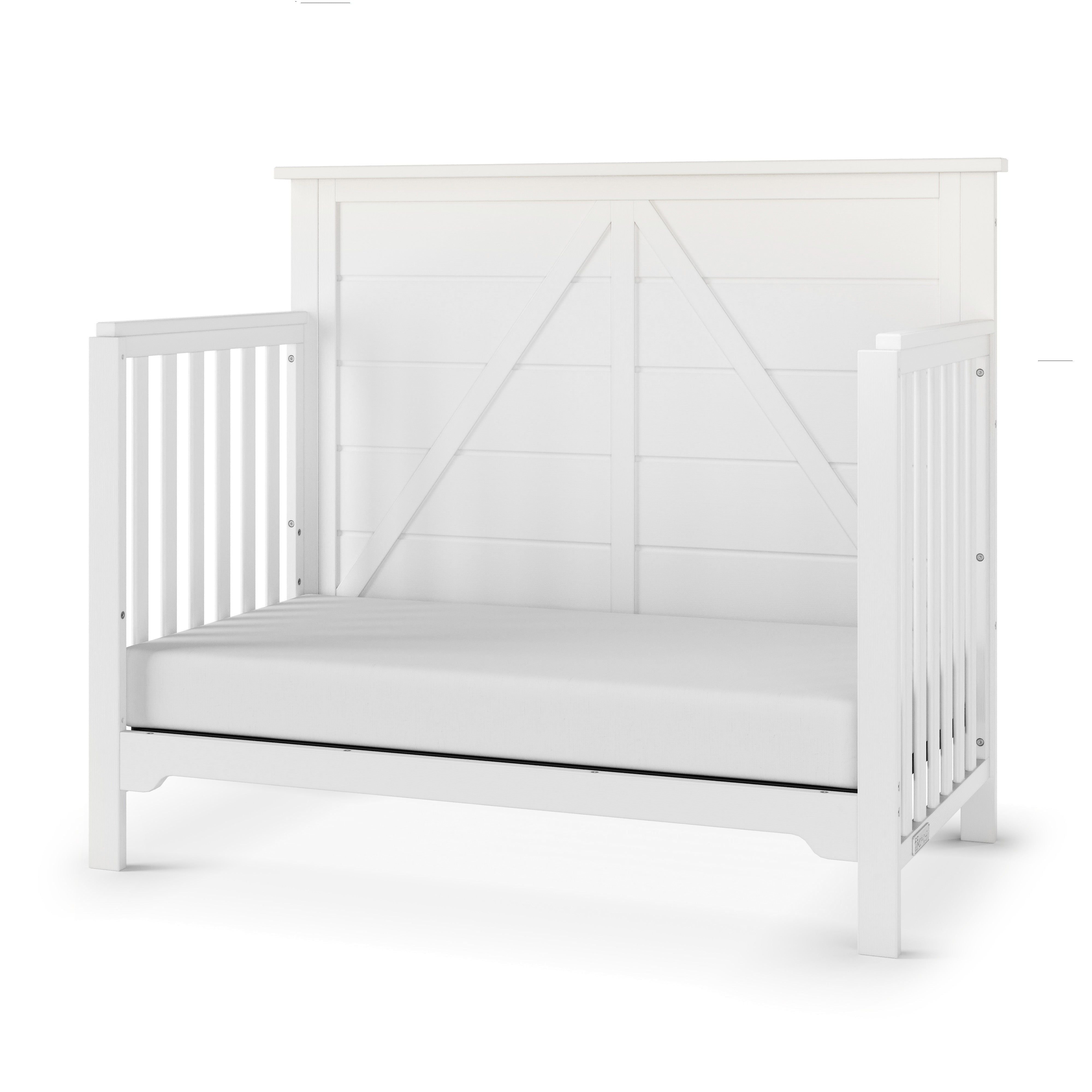 Woodland 4-in-1 Convertible Crib, Brushed Cotton