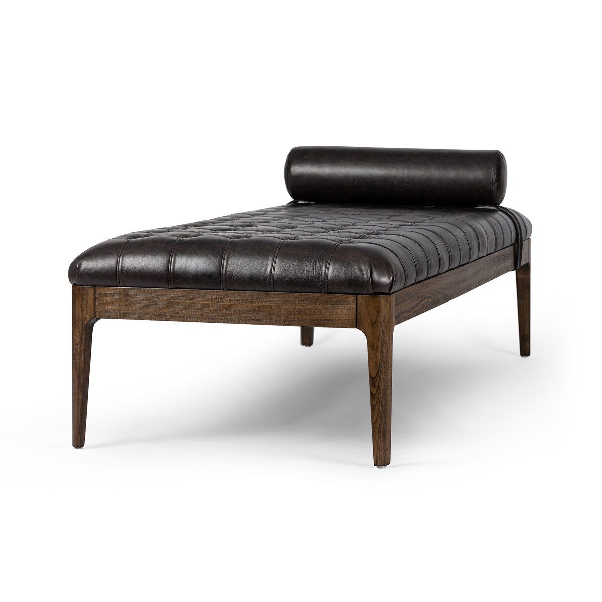 Joanna Chaise Sofa in Taupe Top-Grain Leather