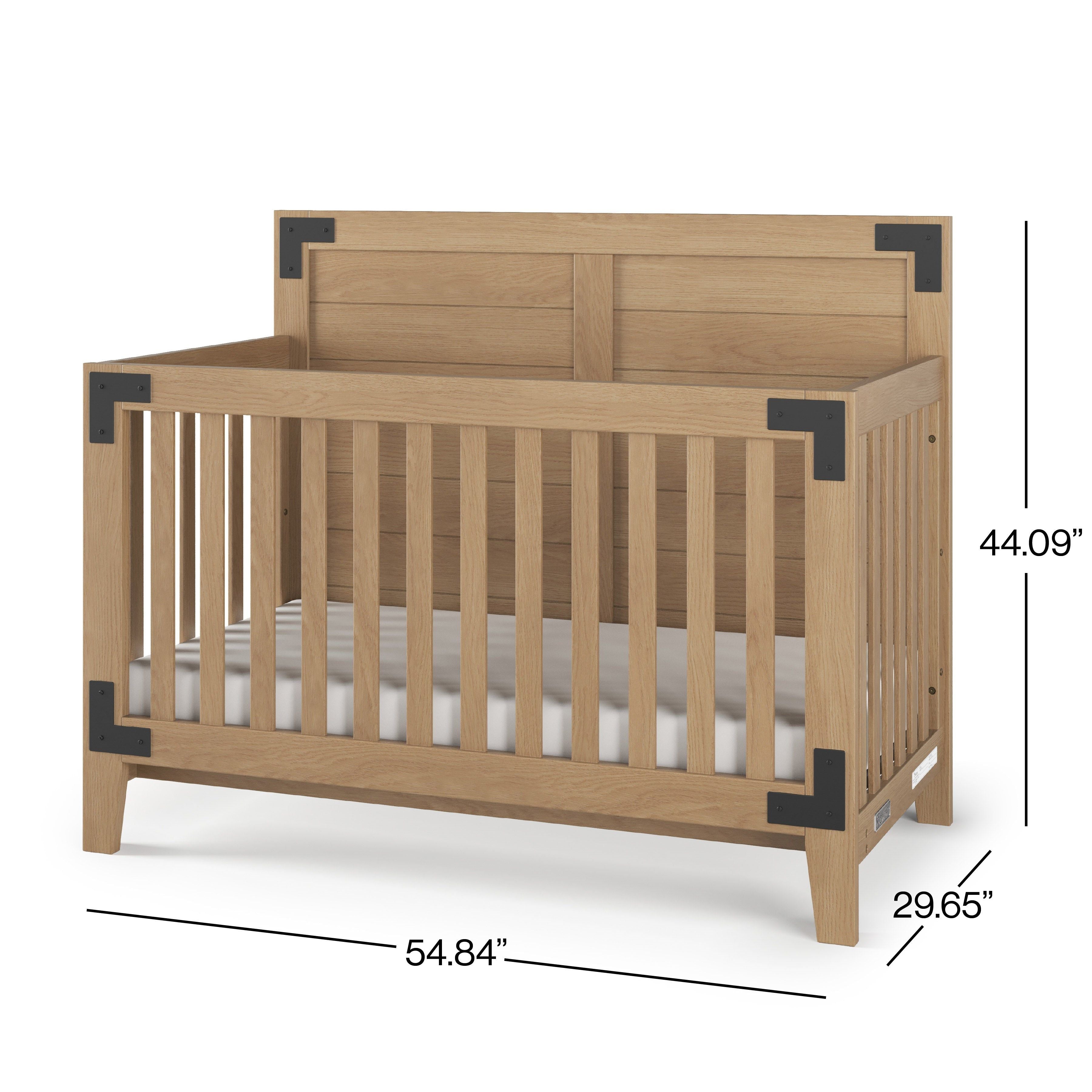 Lucas 4-in-1 Convertible Crib, Nutmeg