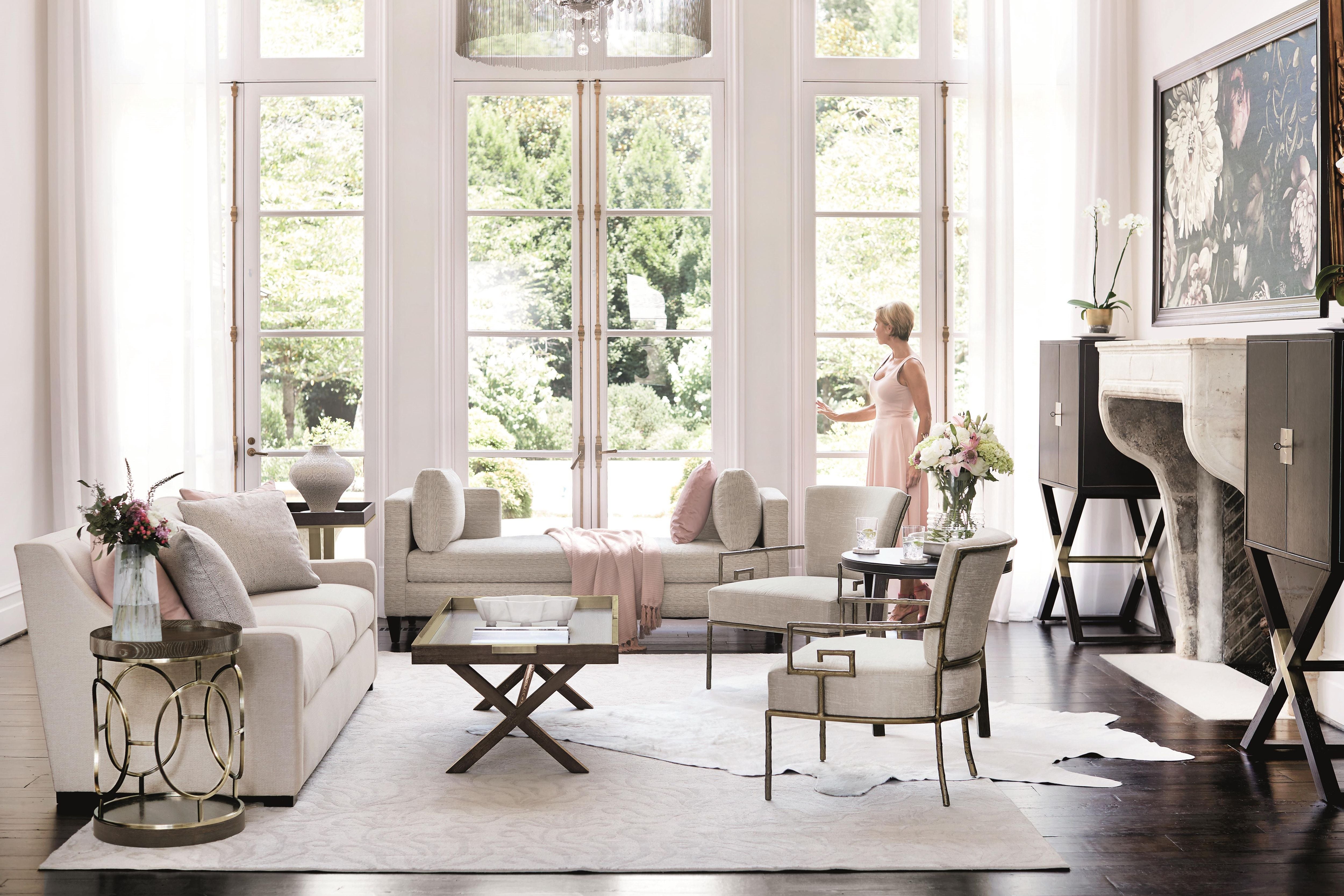 Bernhardt Saxon Fabric Chaise