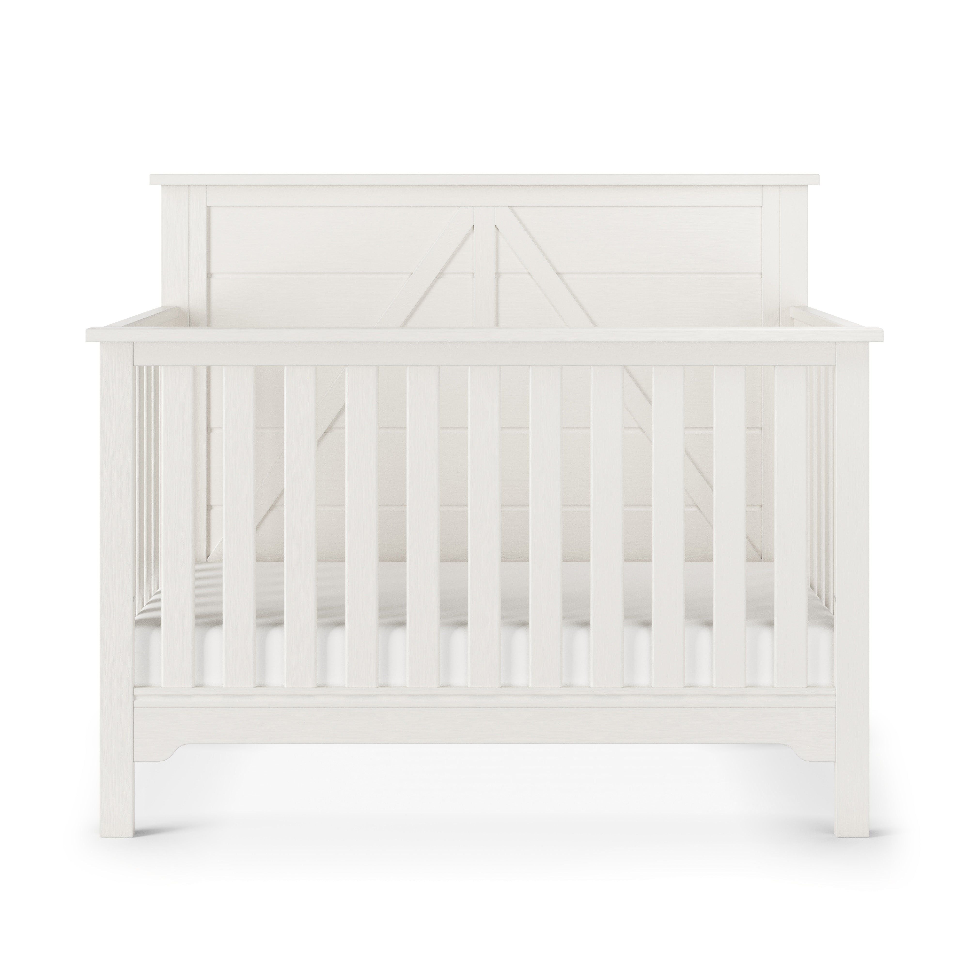 Woodland 4-in-1 Convertible Crib, Brushed Cotton