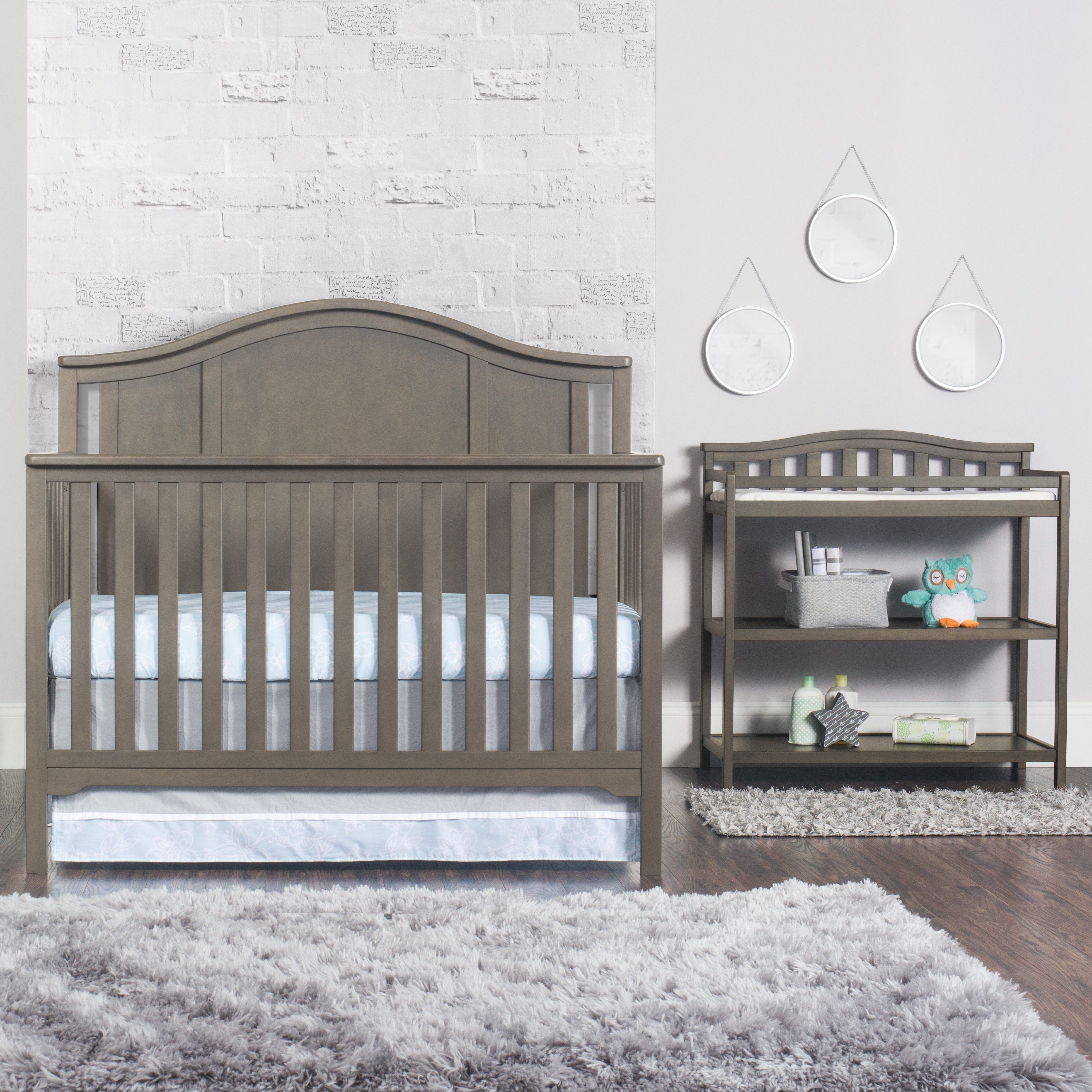 Arch Top Baby Changing Table, Dapper Gray