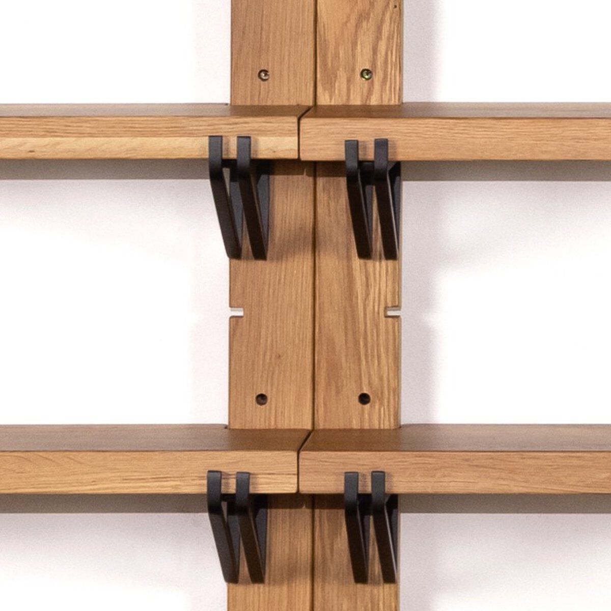 Pivott Shelf Single Oak Veneer Storage with Adjustable Shelves