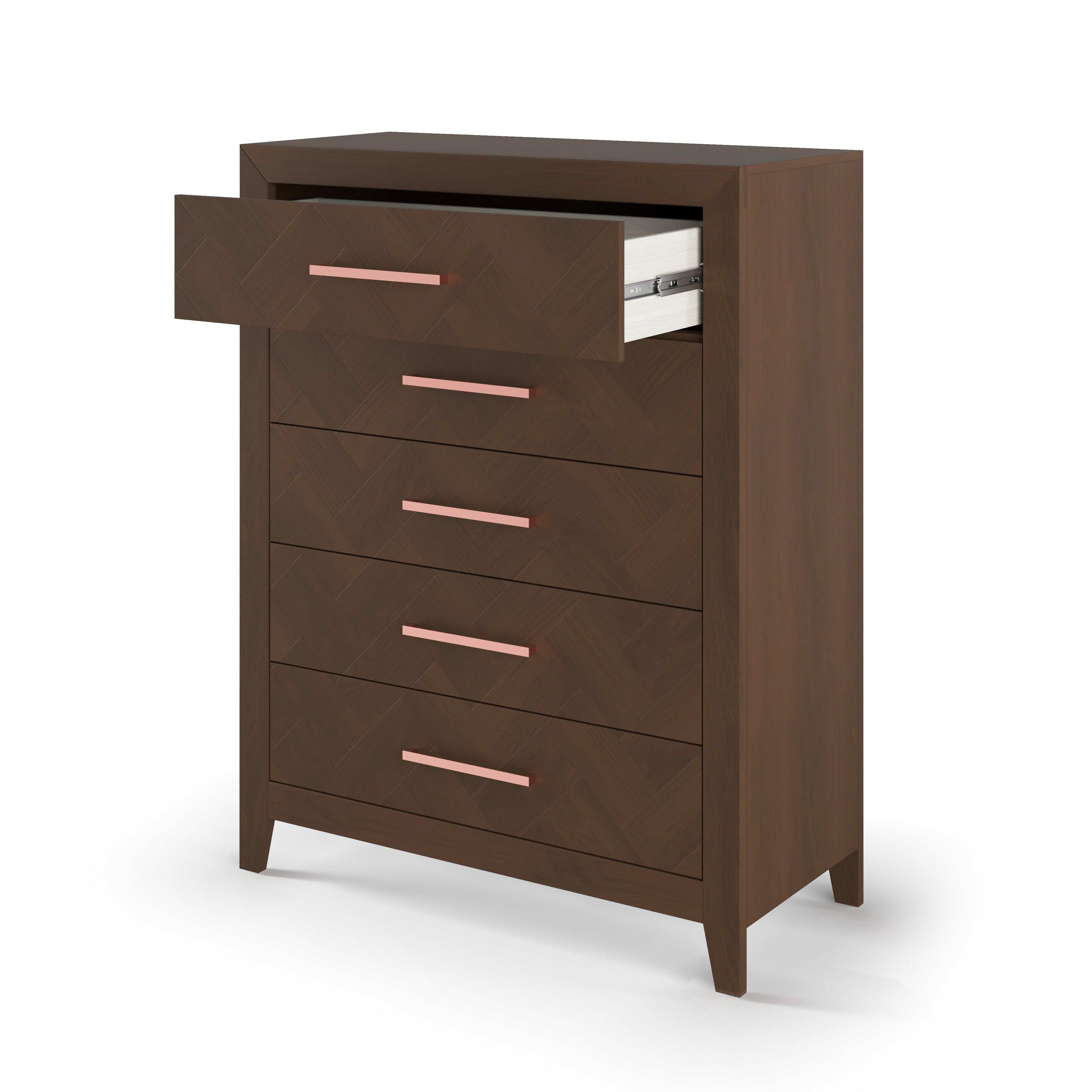 Kieran 5-Drawer Chest, Toasted Chestnut