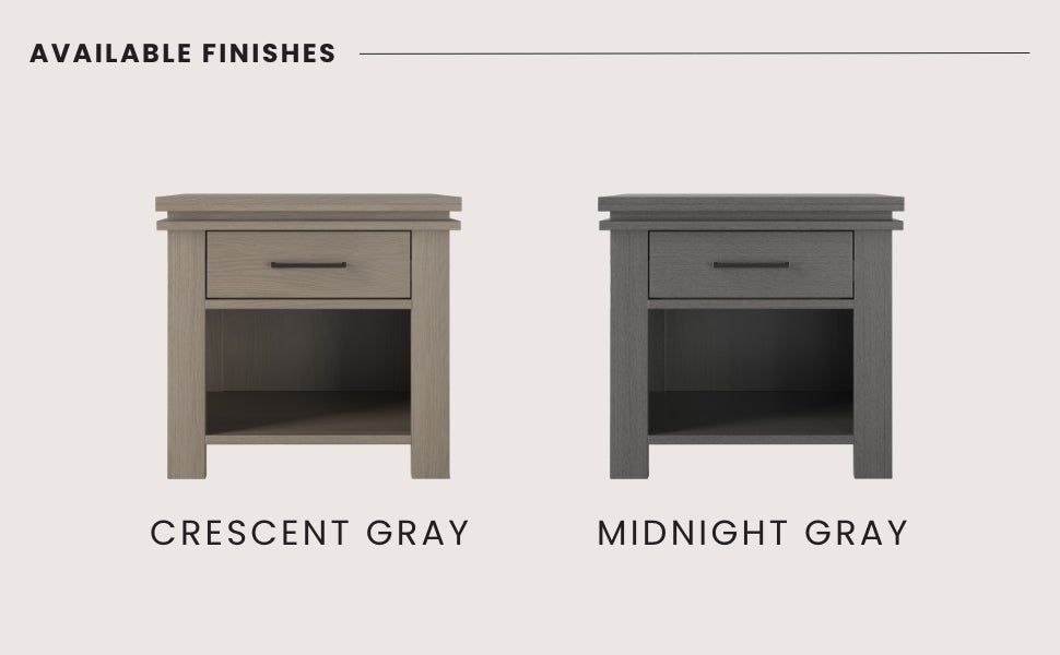 Denman Nightstand, Crescent Gray