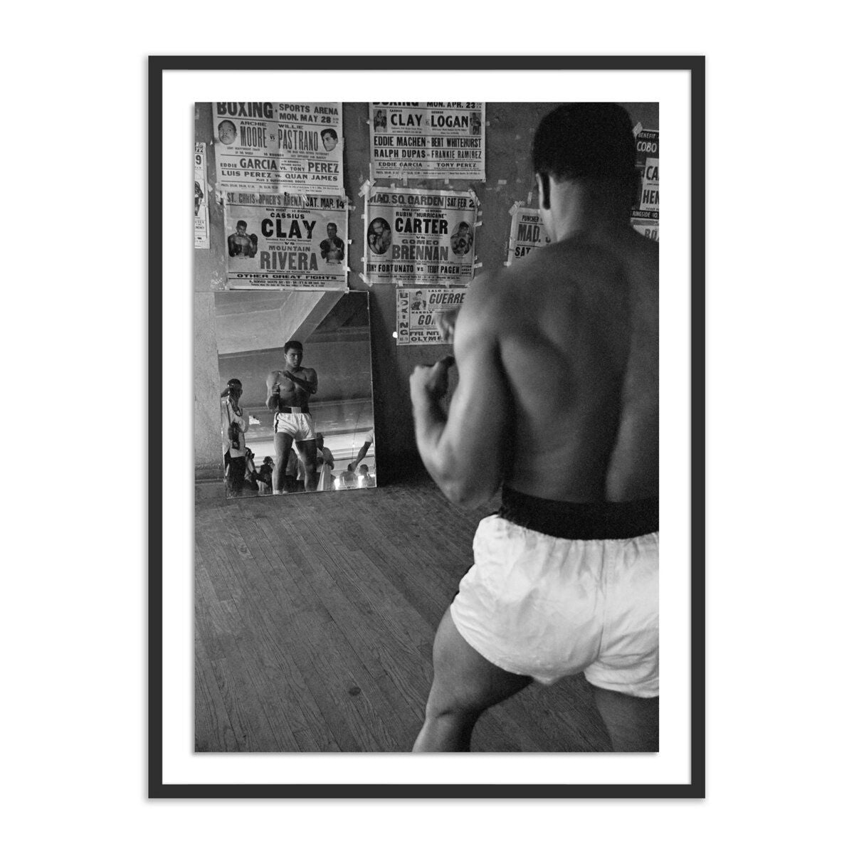 Cassius Clay Watching Himself In A Mirror
