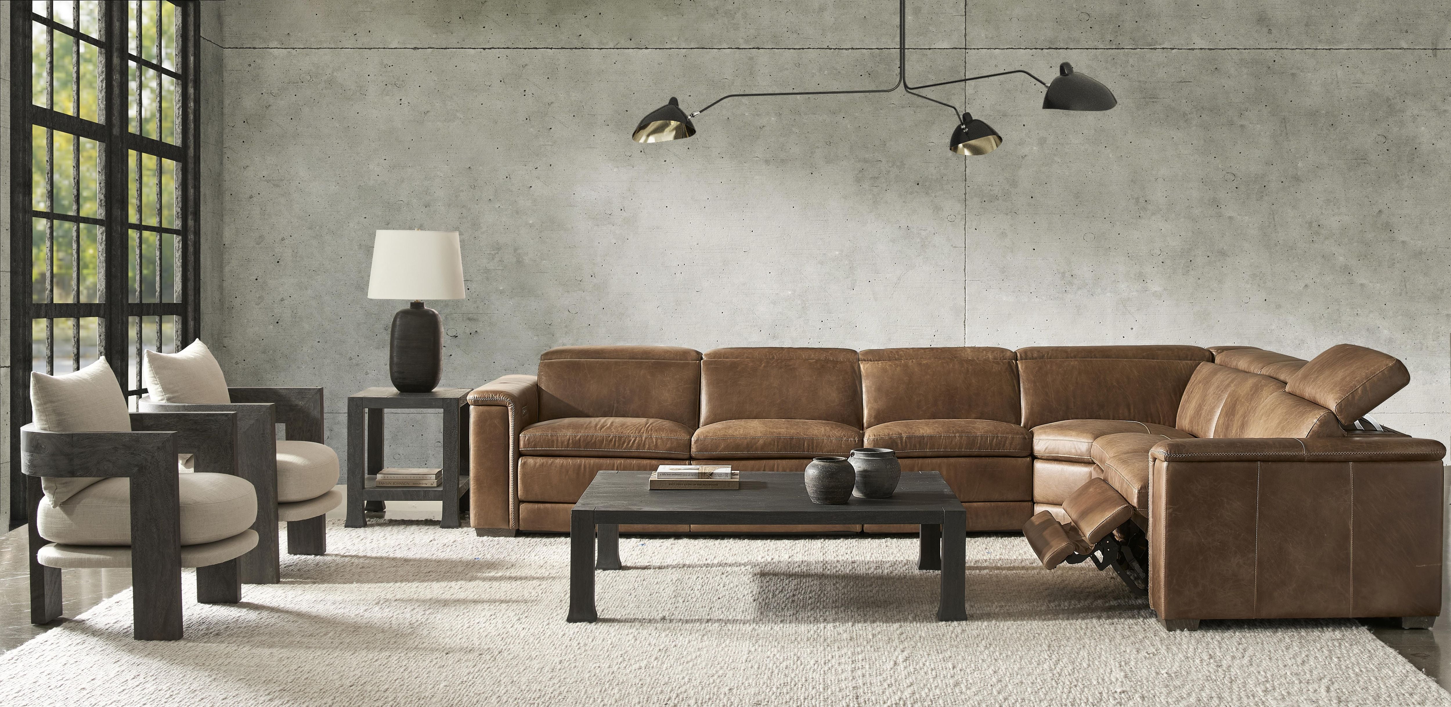 Bernhardt Furniture – Lioni Leather Power Motion Sectional