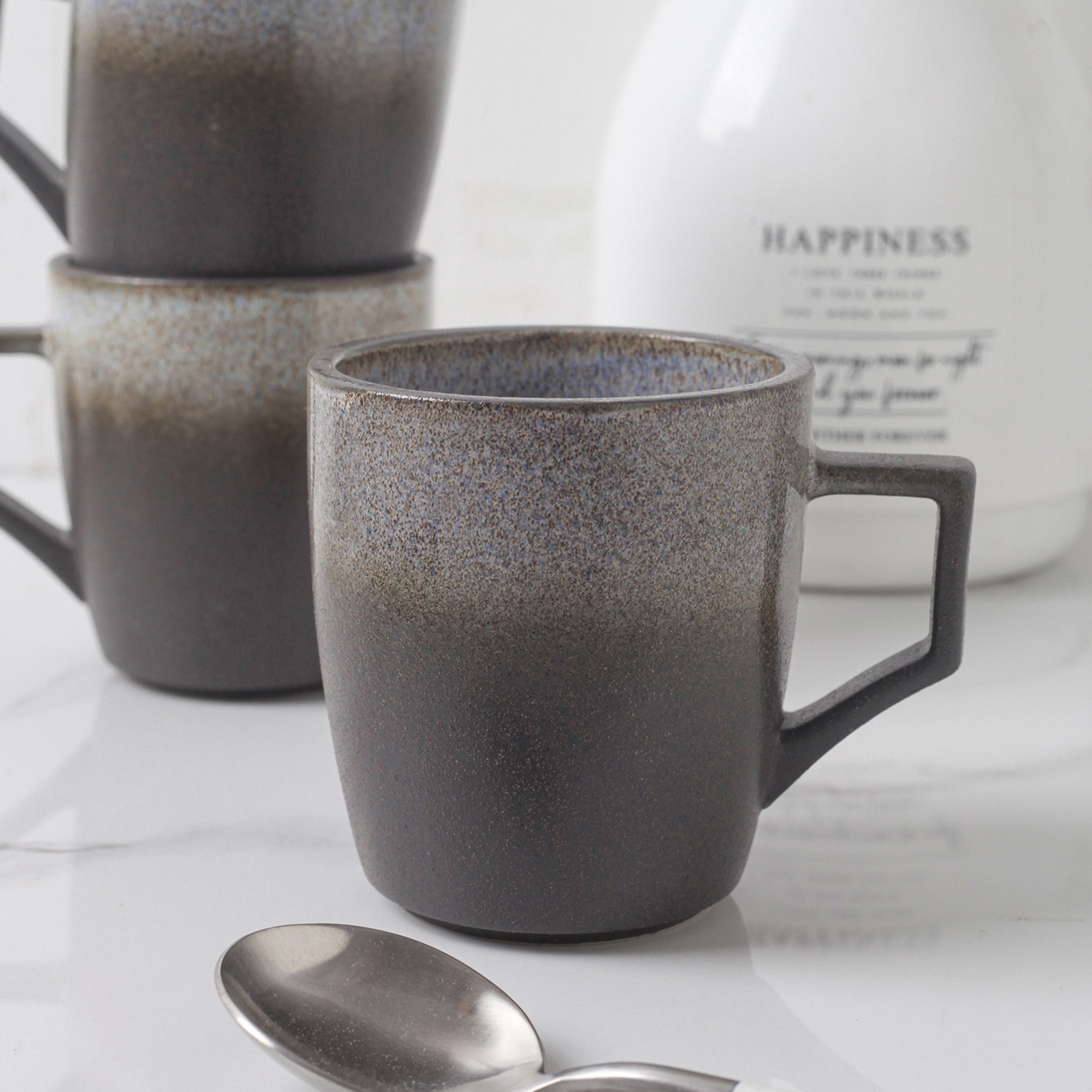 Vince Stoneware Mug - Gray-Green-Blue