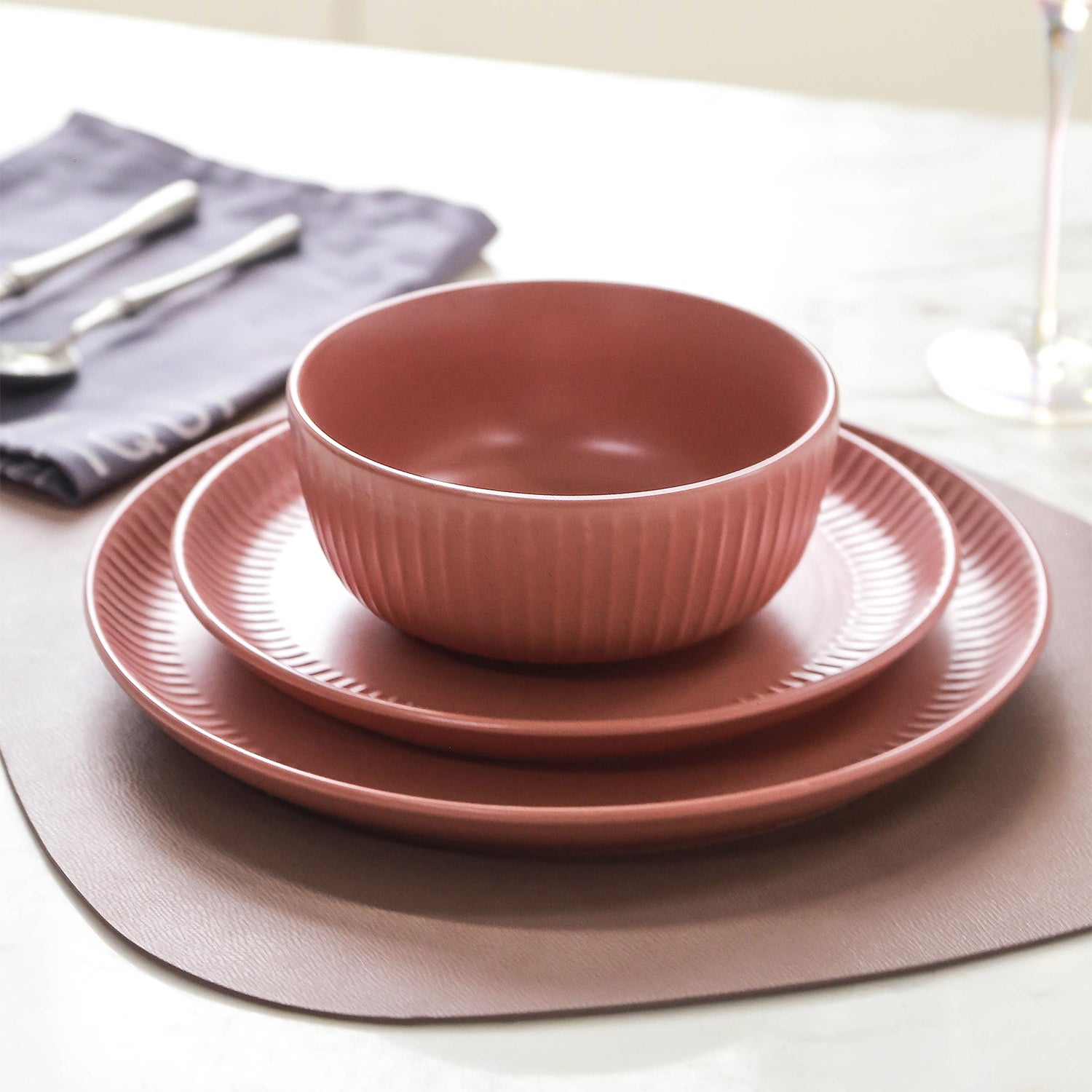 Logan Stoneware Dinnerware Set - Terracotta