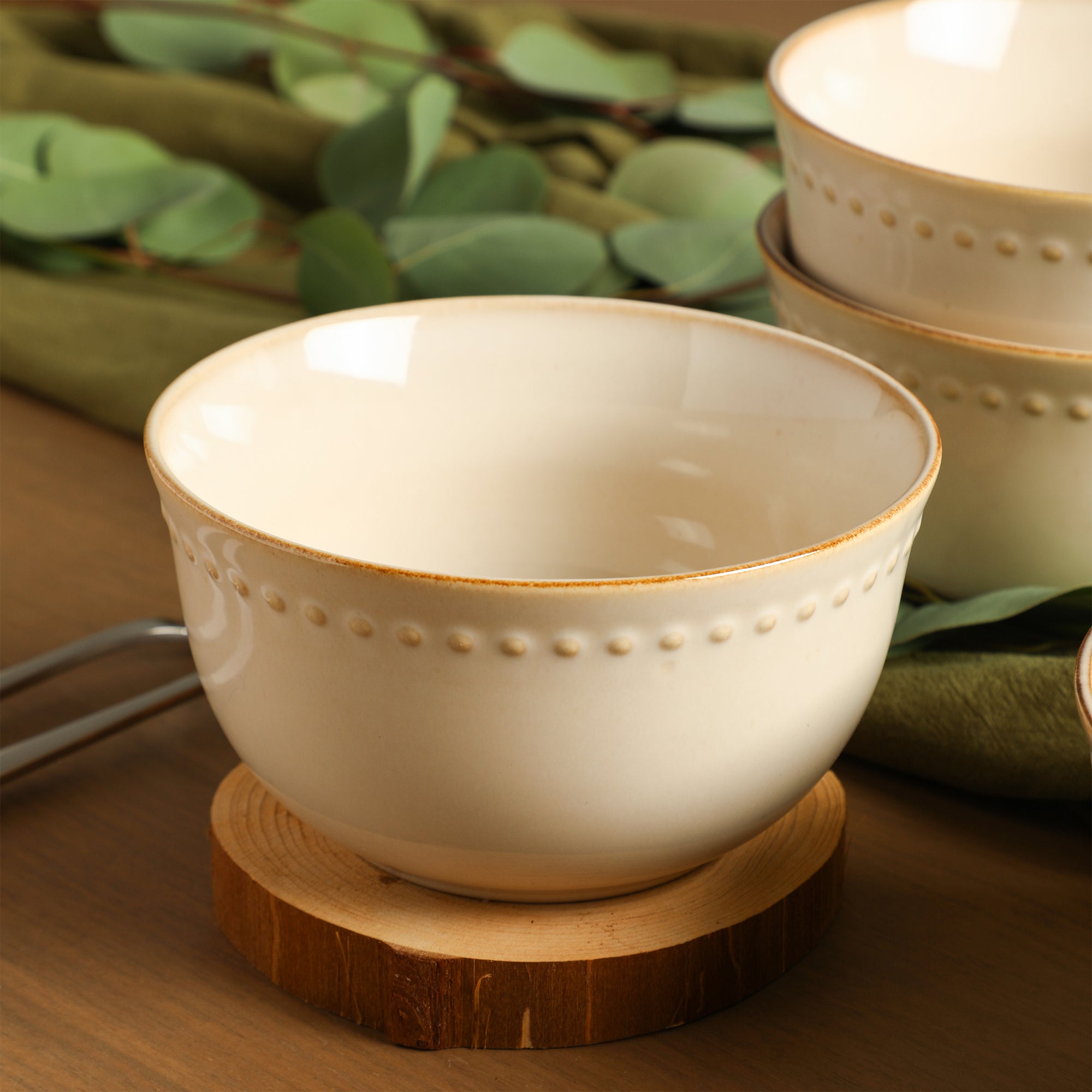 Comet Stoneware Bowl Set - Cream