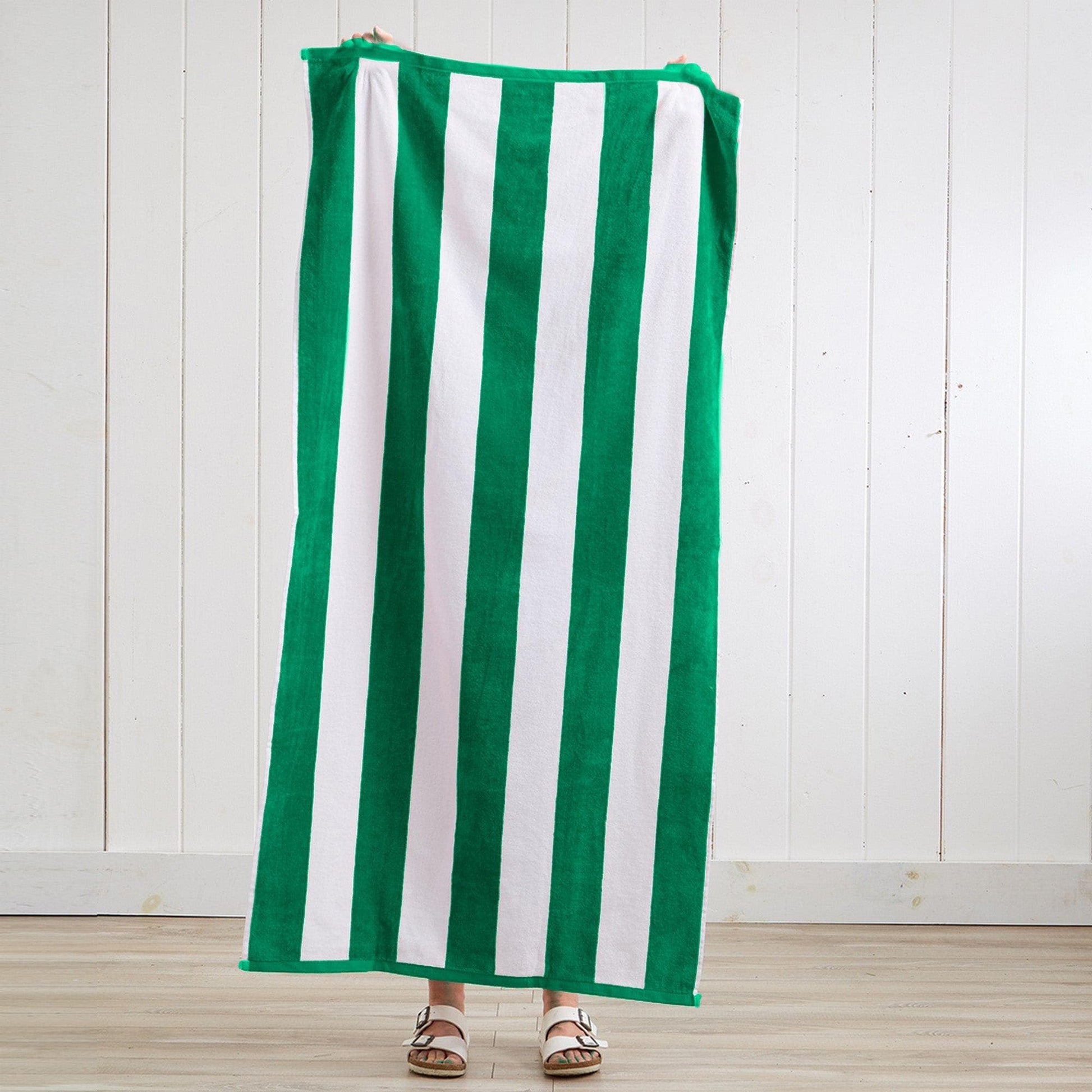 Cotton Velour Cabana Stripe Beach Towel - Novia Collection - Best Buy Furniture