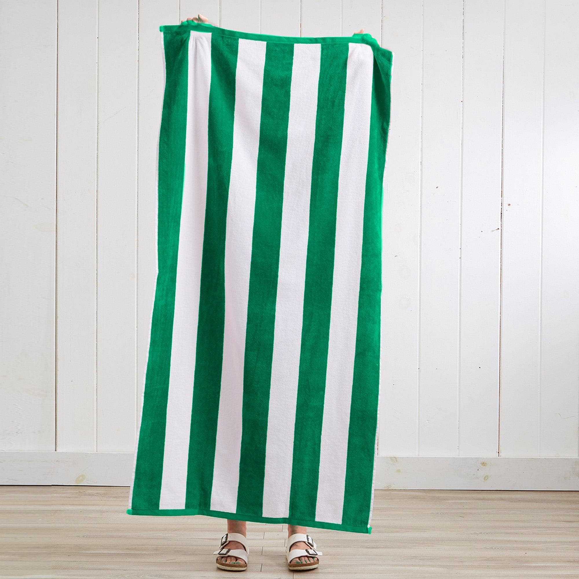 Cotton Velour Cabana Stripe Beach Towel - Novia Collection - Best Buy Furniture