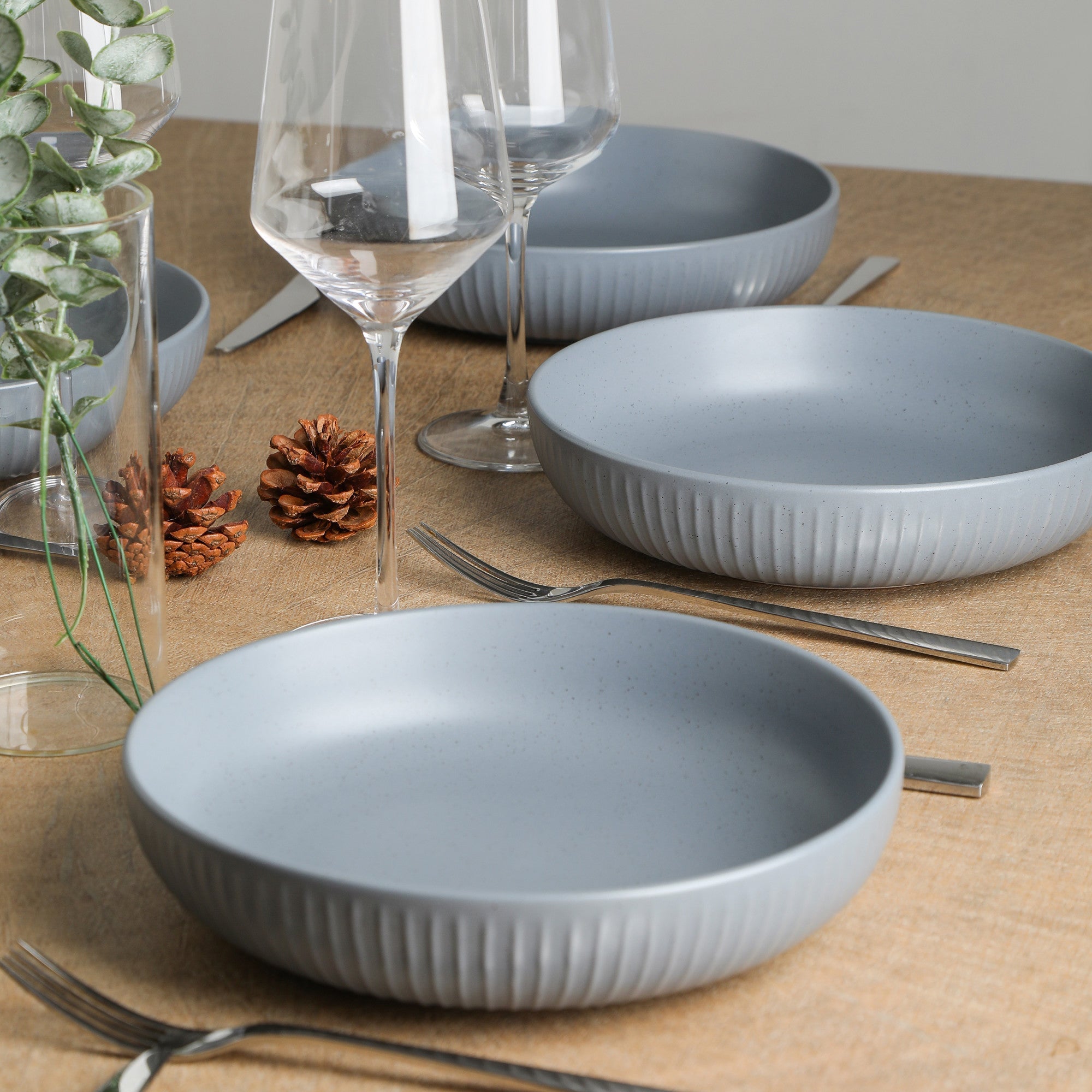Logan Stoneware Bowl - Grey