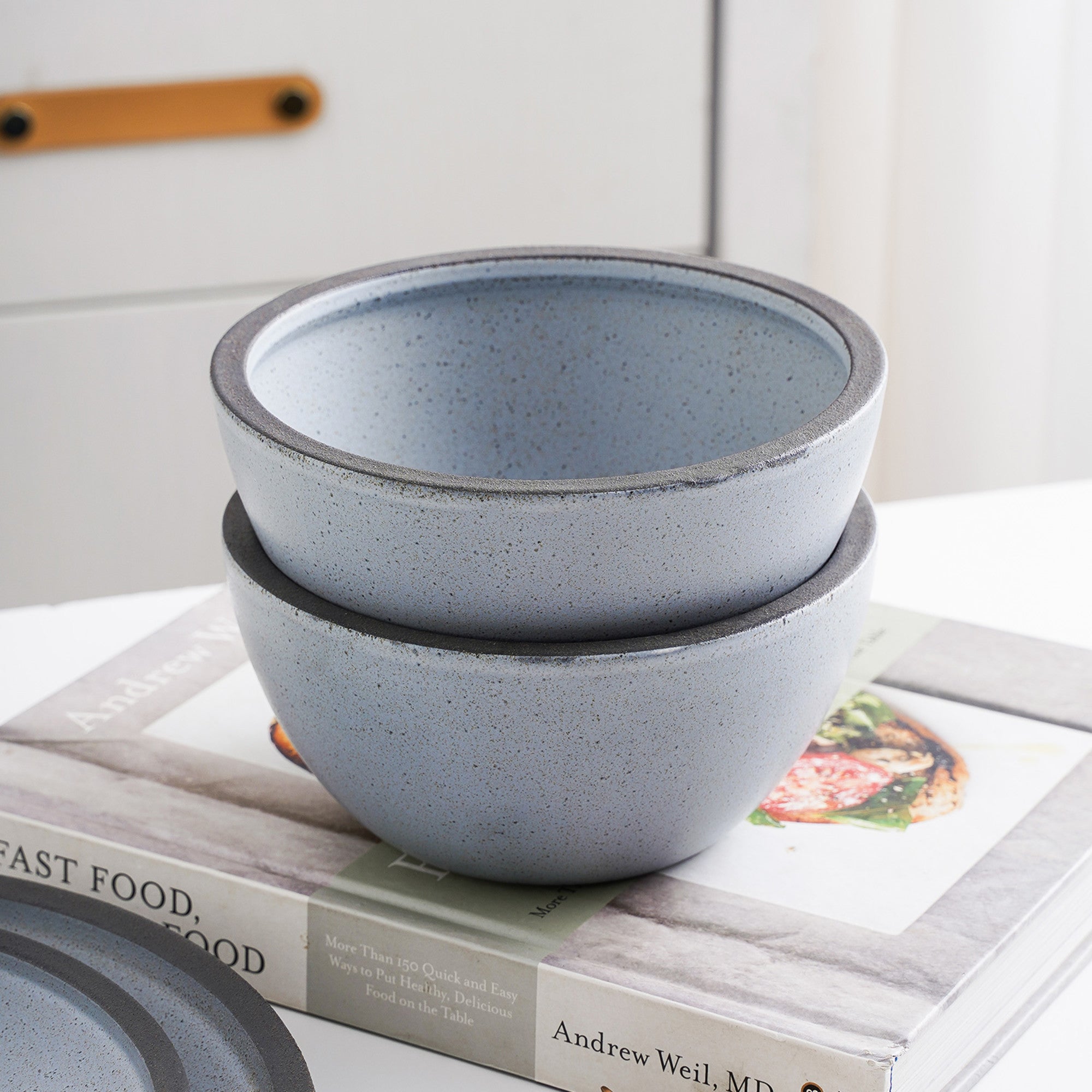 Tina Stoneware Bowl - Blue And Gray