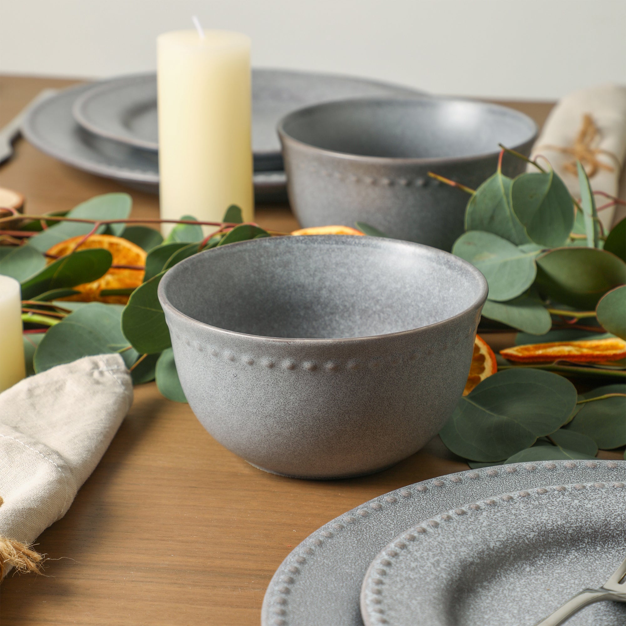 Comet Stoneware Bowl Set - Grey