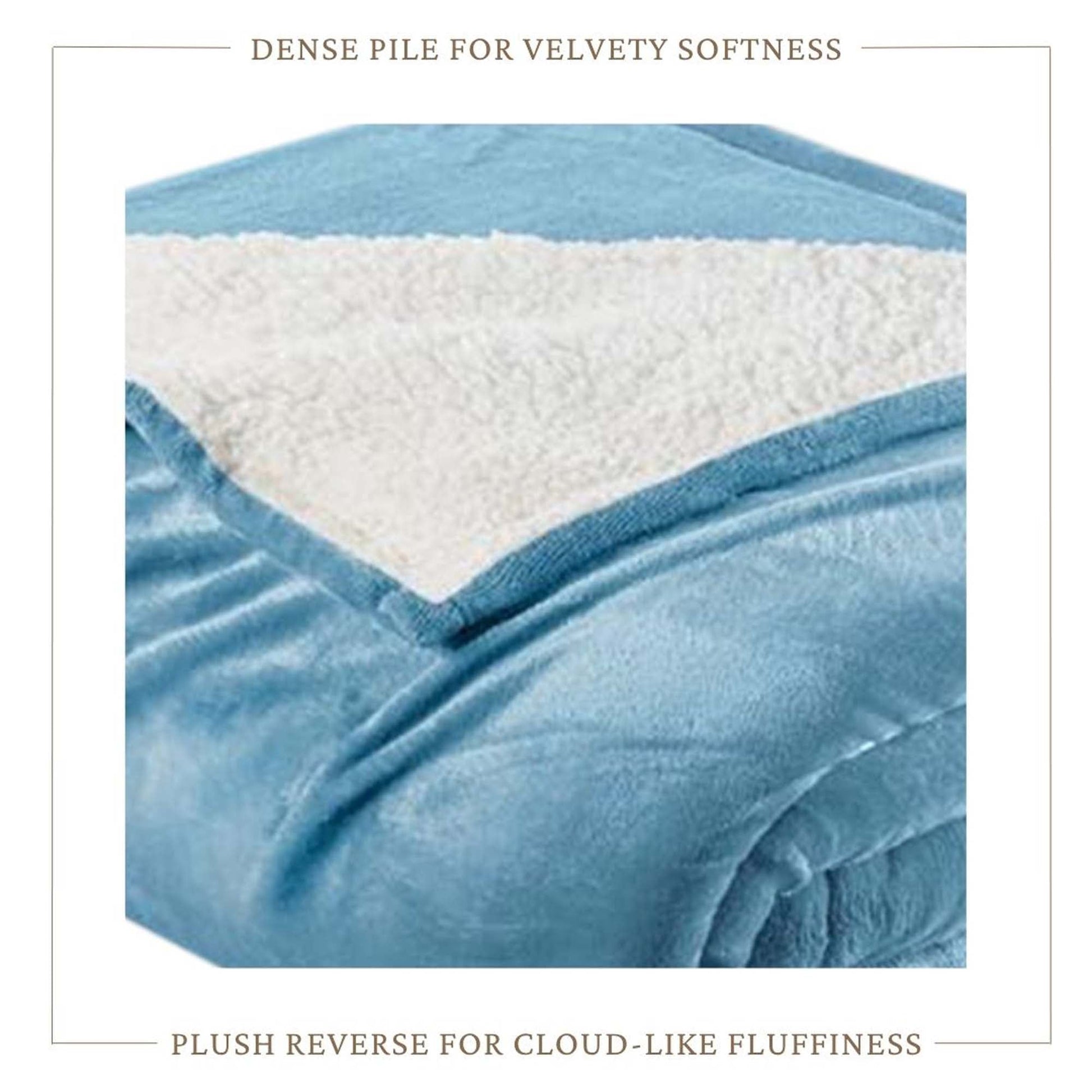 Velvet Plush Sherpa Bed Blanket - Sherpa Fleece Collection - Best Buy Furniture