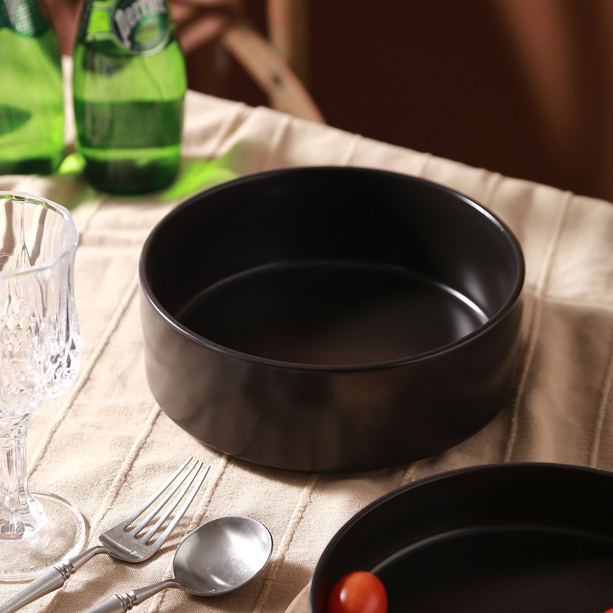 Celina Stoneware Serving Bowl - Black, Set of 2