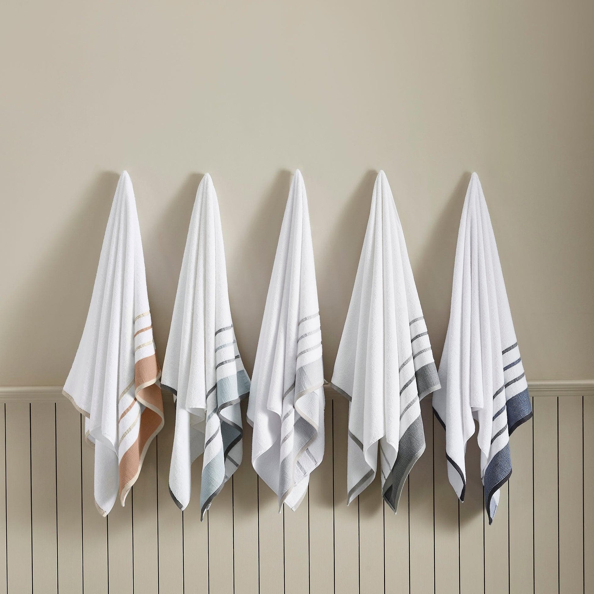 Decorative Cotton Stripe Bath Towel Set - Noelle Collection - Best Buy Furniture