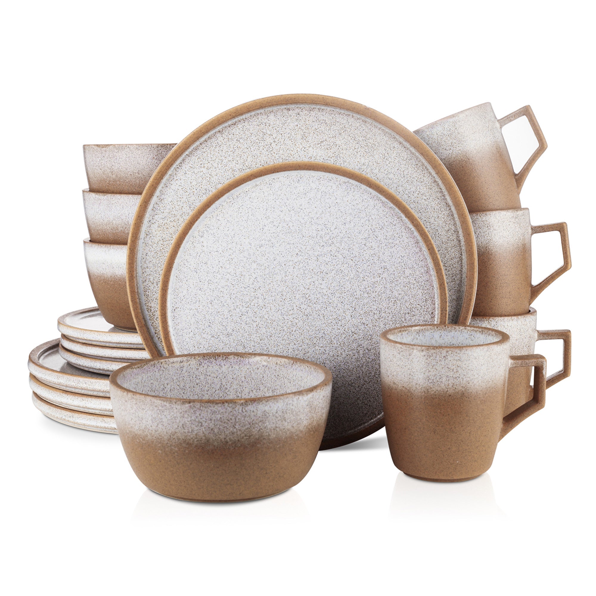 Vince Stoneware Dinnerware Set - Brown