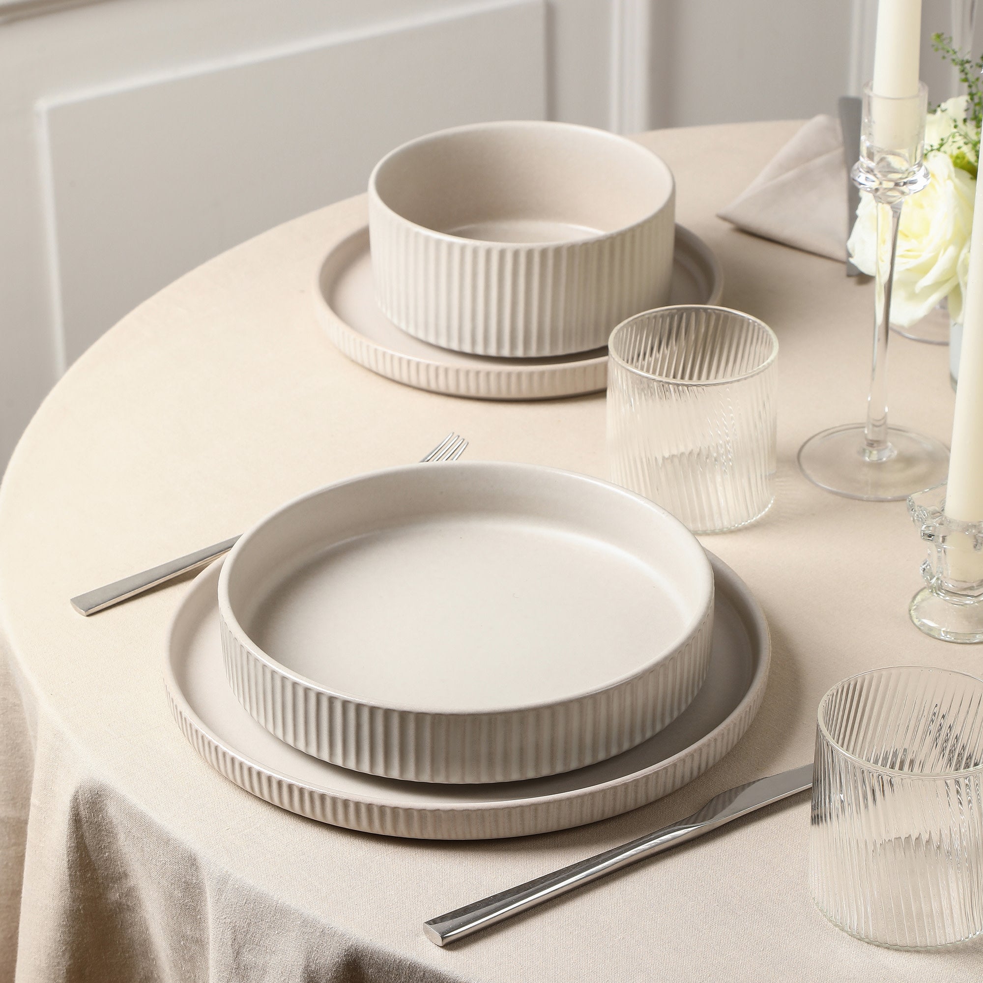 Haven Stoneware  Pasta Bowl - Beige