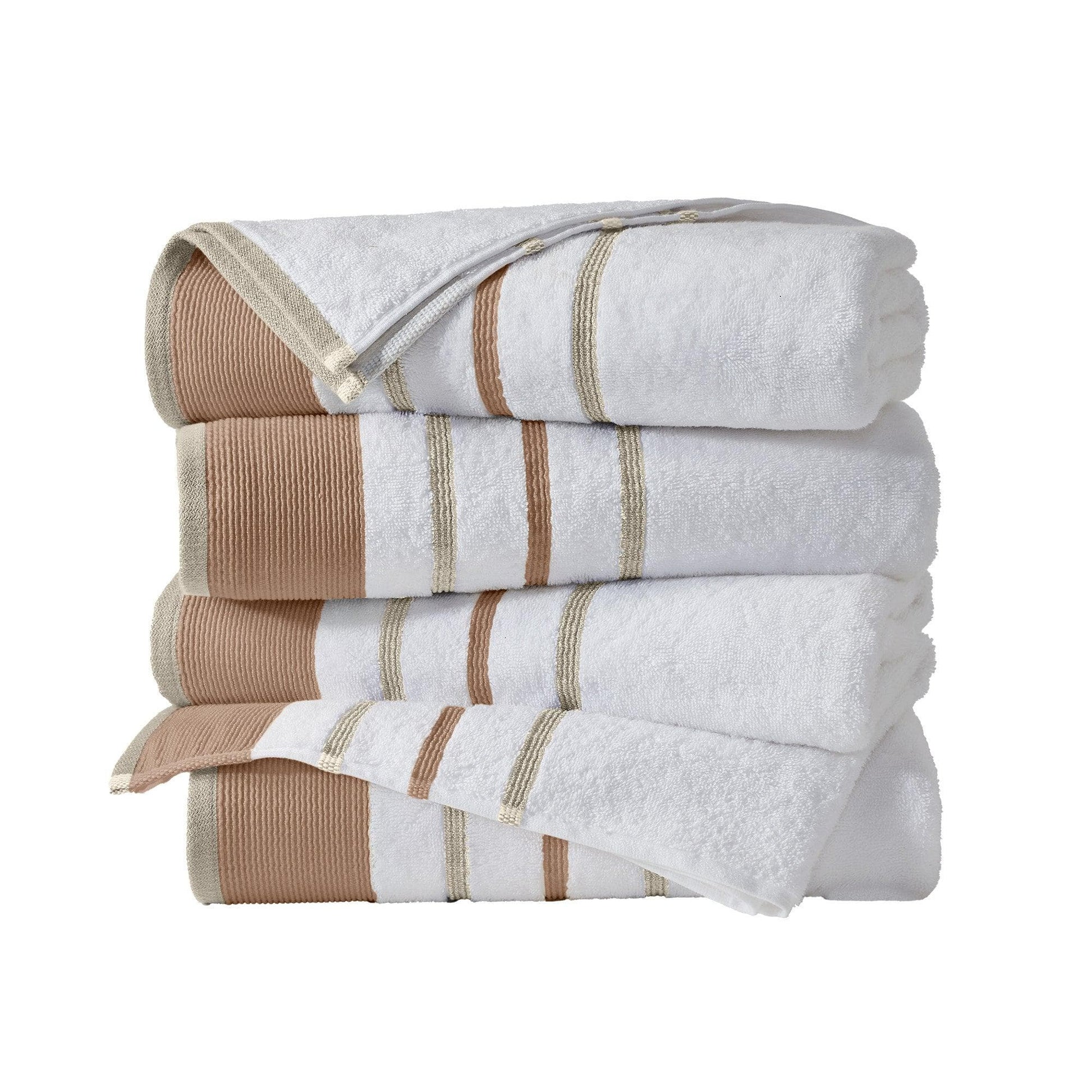 Decorative Cotton Stripe Bath Towel Set - Noelle Collection - Best Buy Furniture