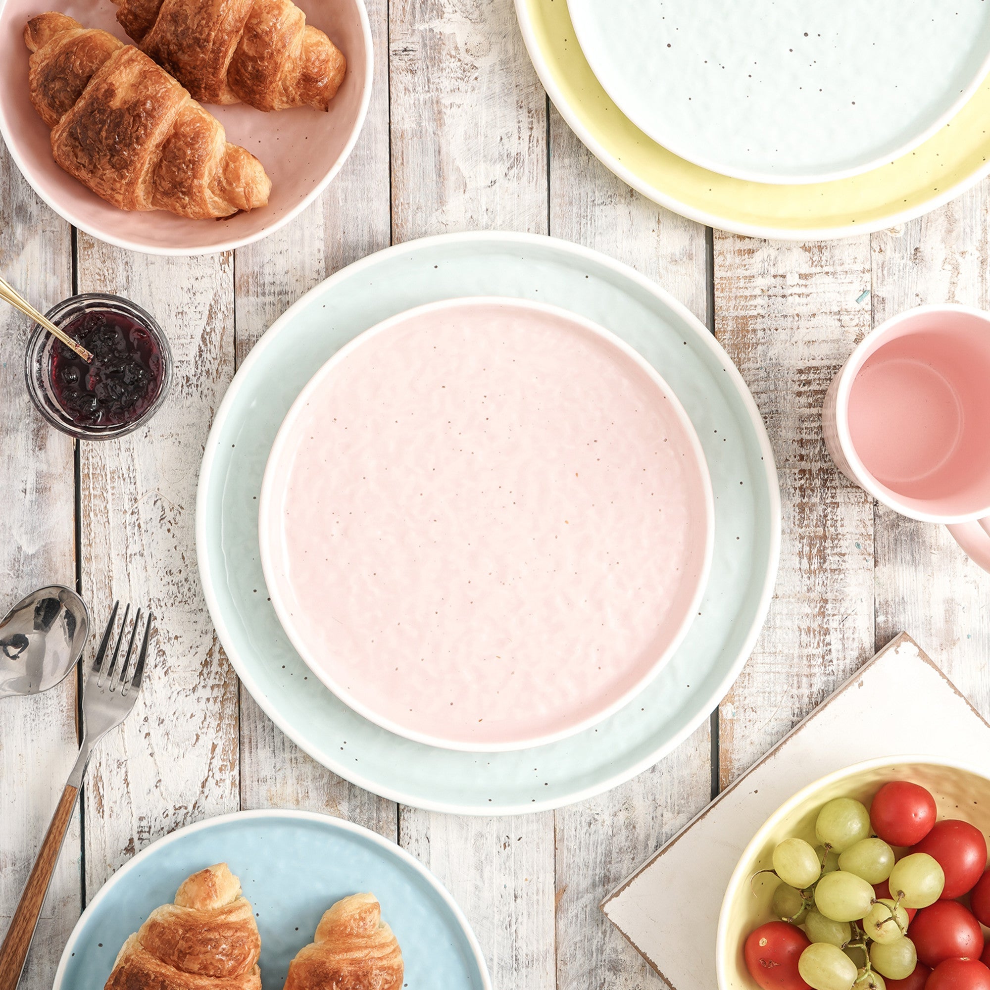 Elena Stoneware Dinner Plate - Mint