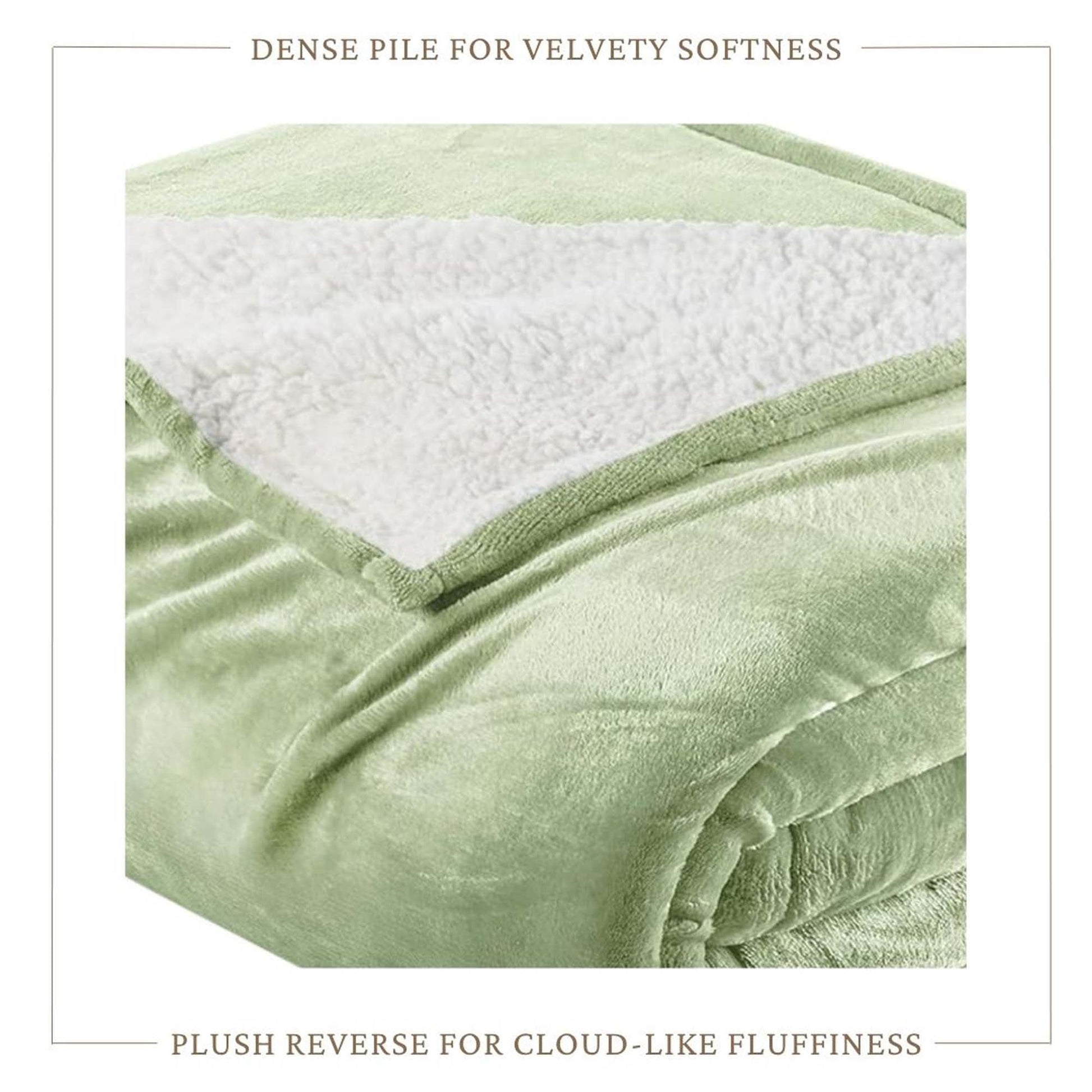 Velvet Plush Sherpa Bed Blanket - Sherpa Fleece Collection - Best Buy Furniture