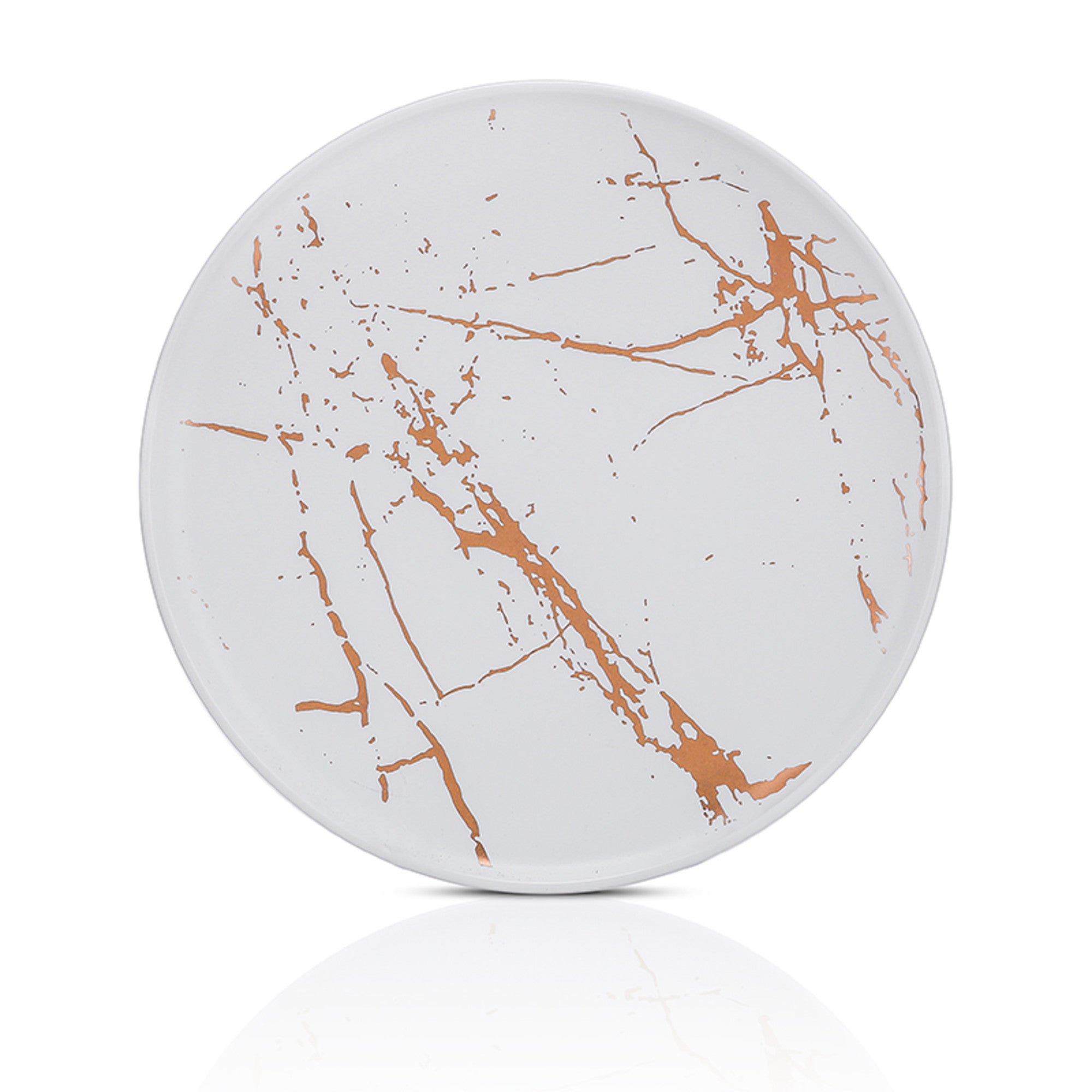 Zora Porcelain Dinner Plate - White