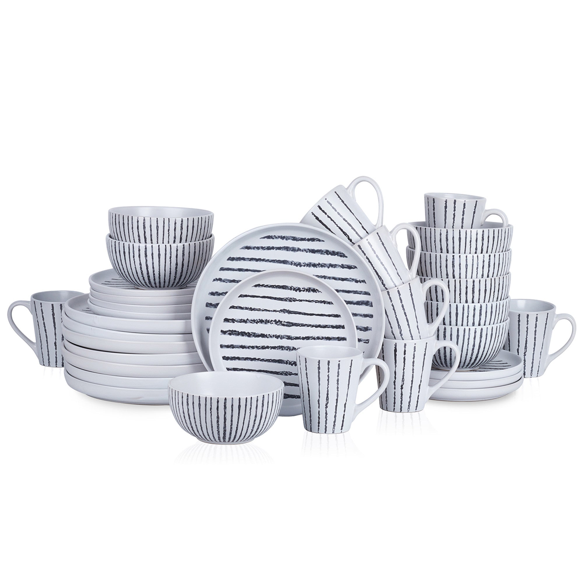 Nova Stoneware Dinnerware Set - Black