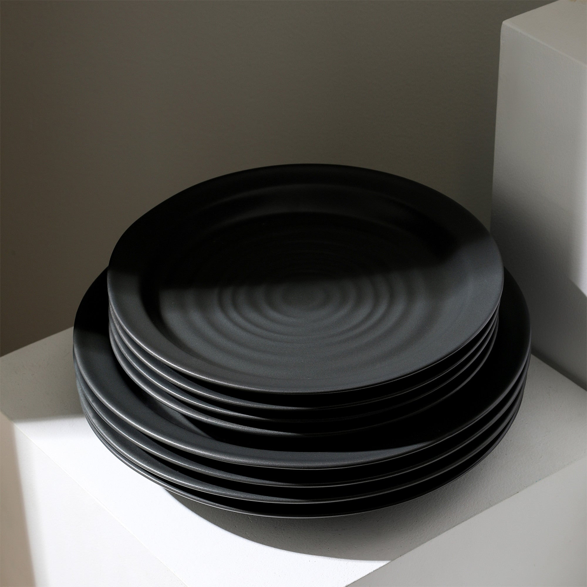 Orbit Stoneware Dinnerware Set with Cereal - Charcoal