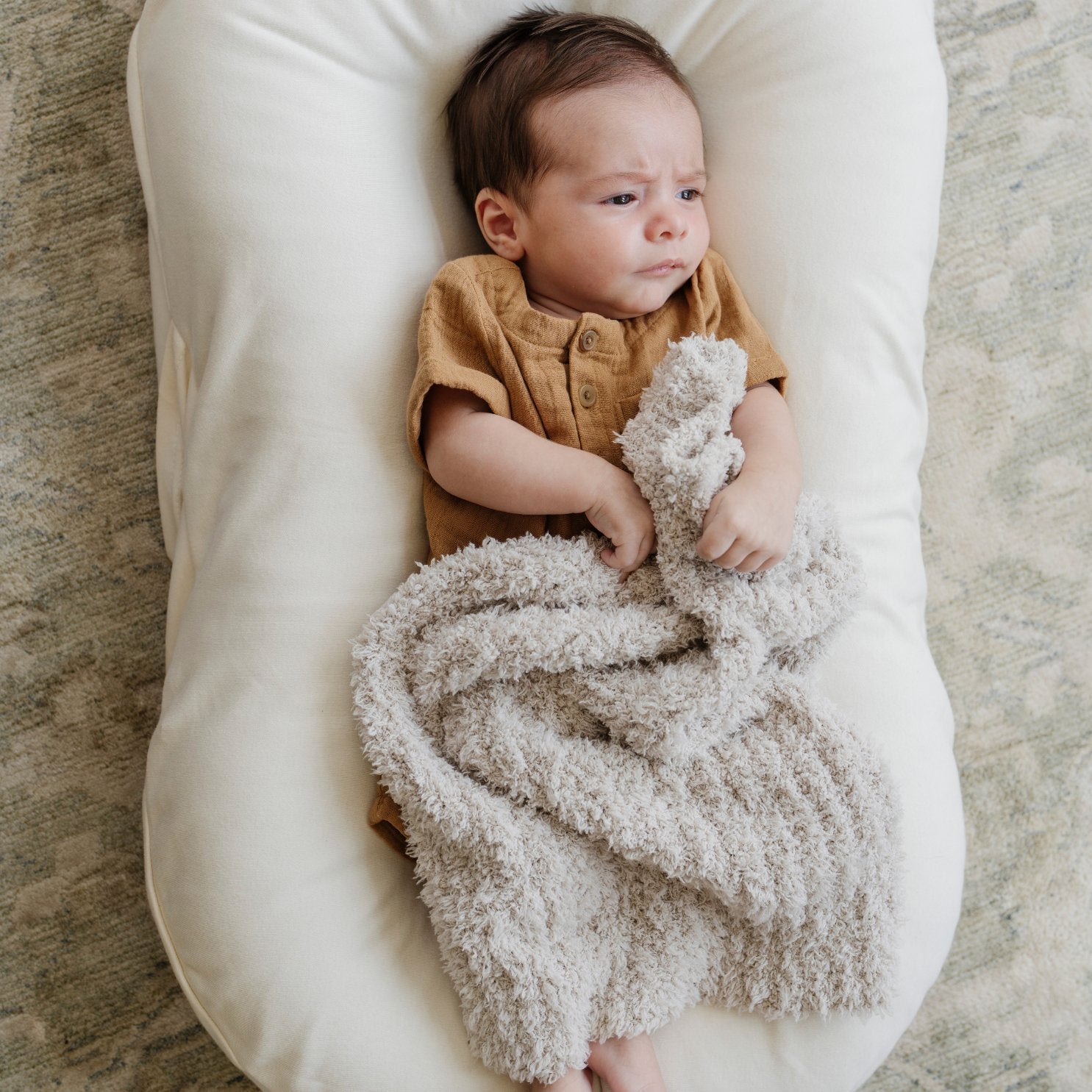 Ribbed Bamboni Mini Baby Blanket