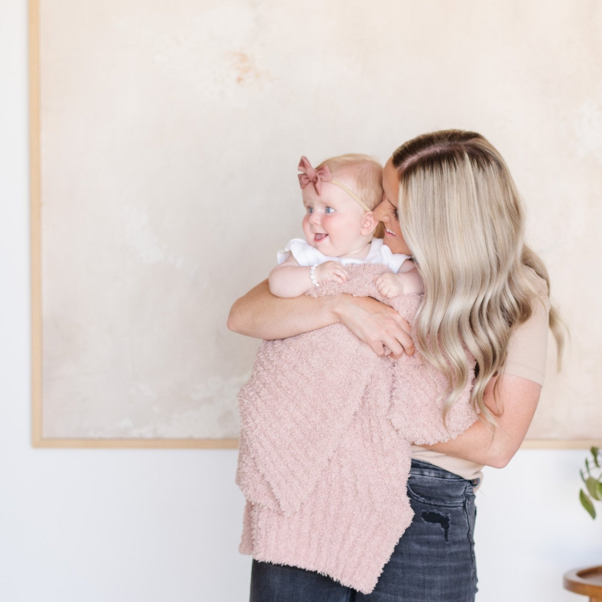 Ribbed Bamboni® Receiving Blanket 30x40 Inch Microfiber