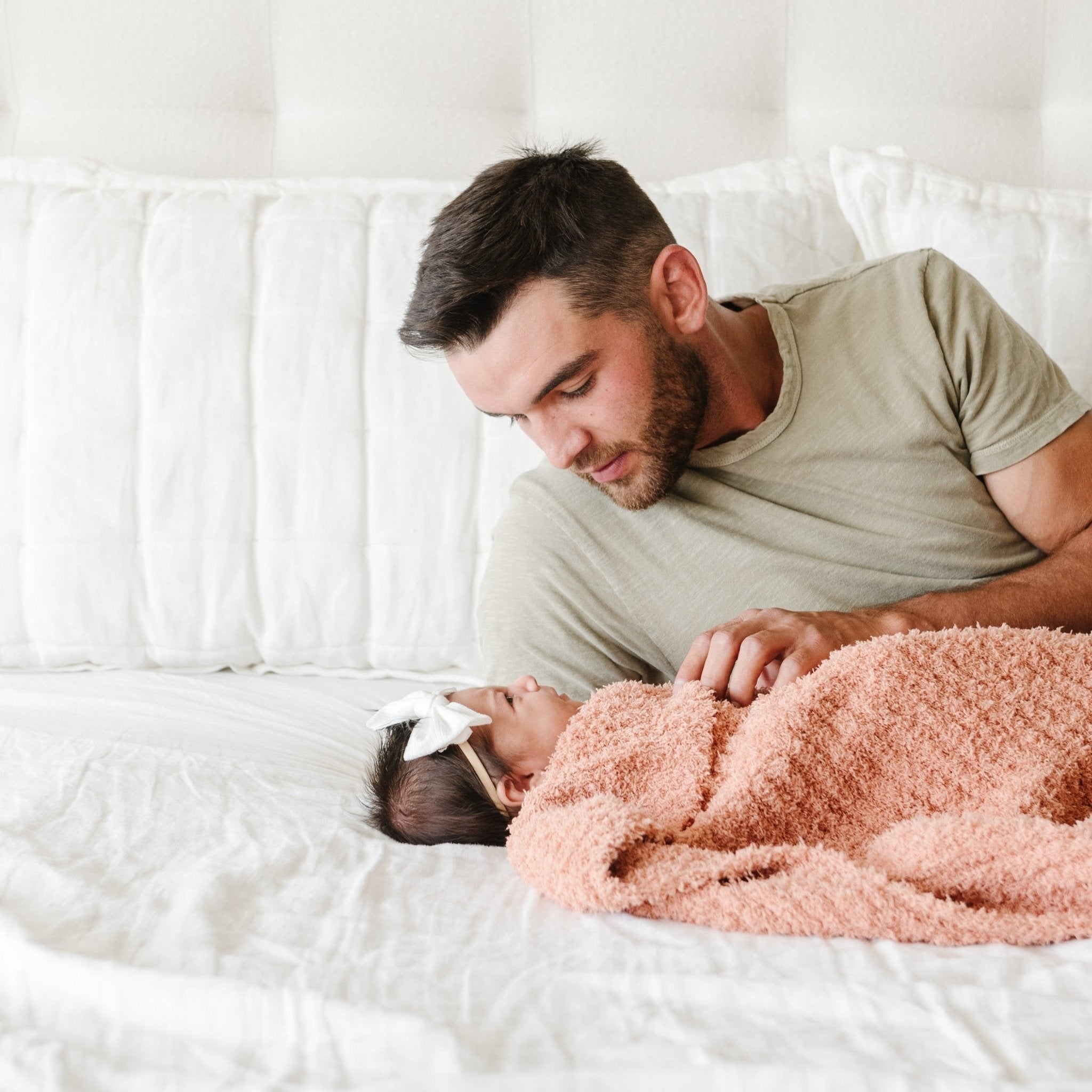 Ribbed Bamboni® Receiving Blanket 30x40 Inch Microfiber