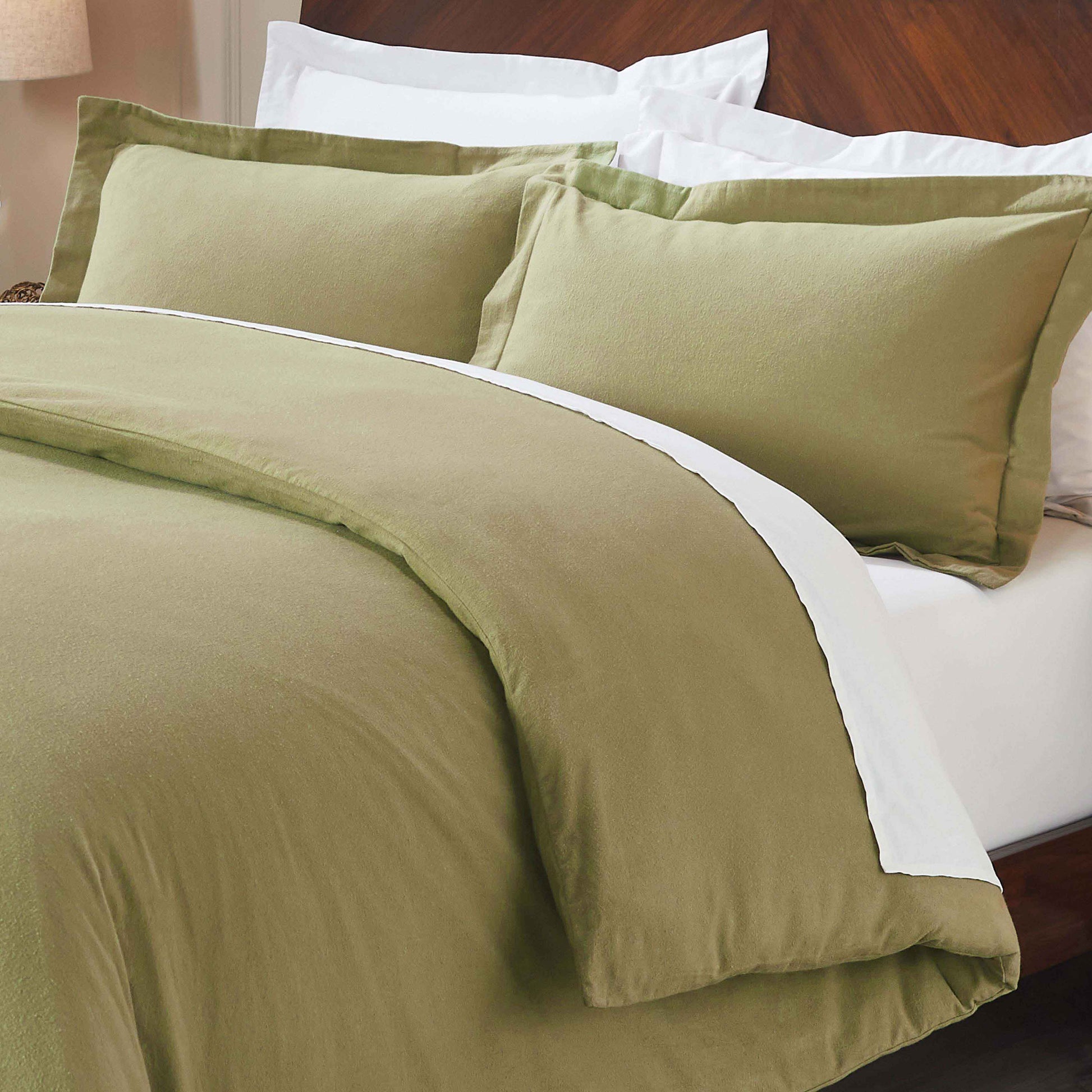 Rome Flannel Cotton Fuzzy Warm Solid Duvet Cover Set - Duvet Cover Set by Superior Brand