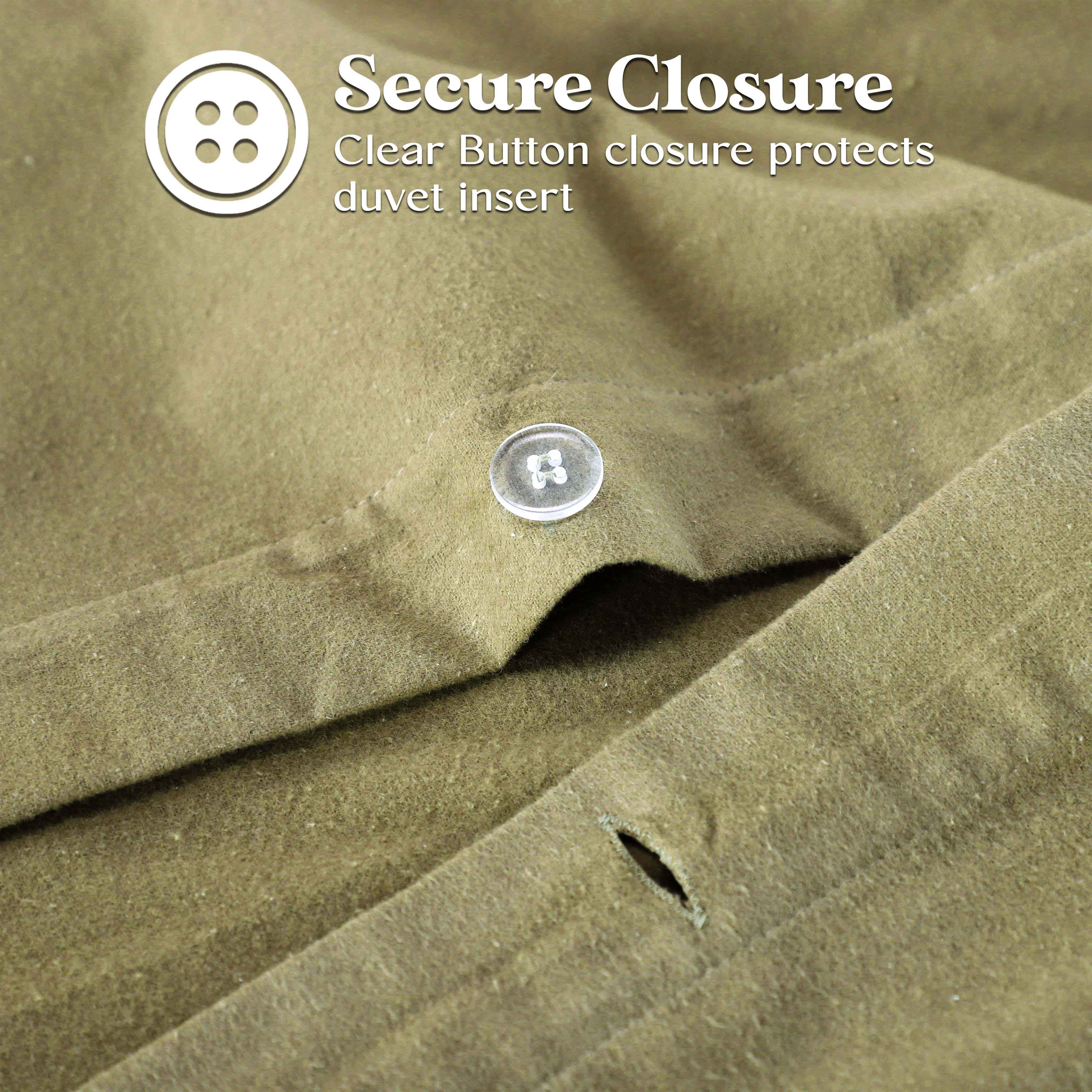 Rome Flannel Cotton Fuzzy Warm Solid Duvet Cover Set - Duvet Cover Set by Superior Brand