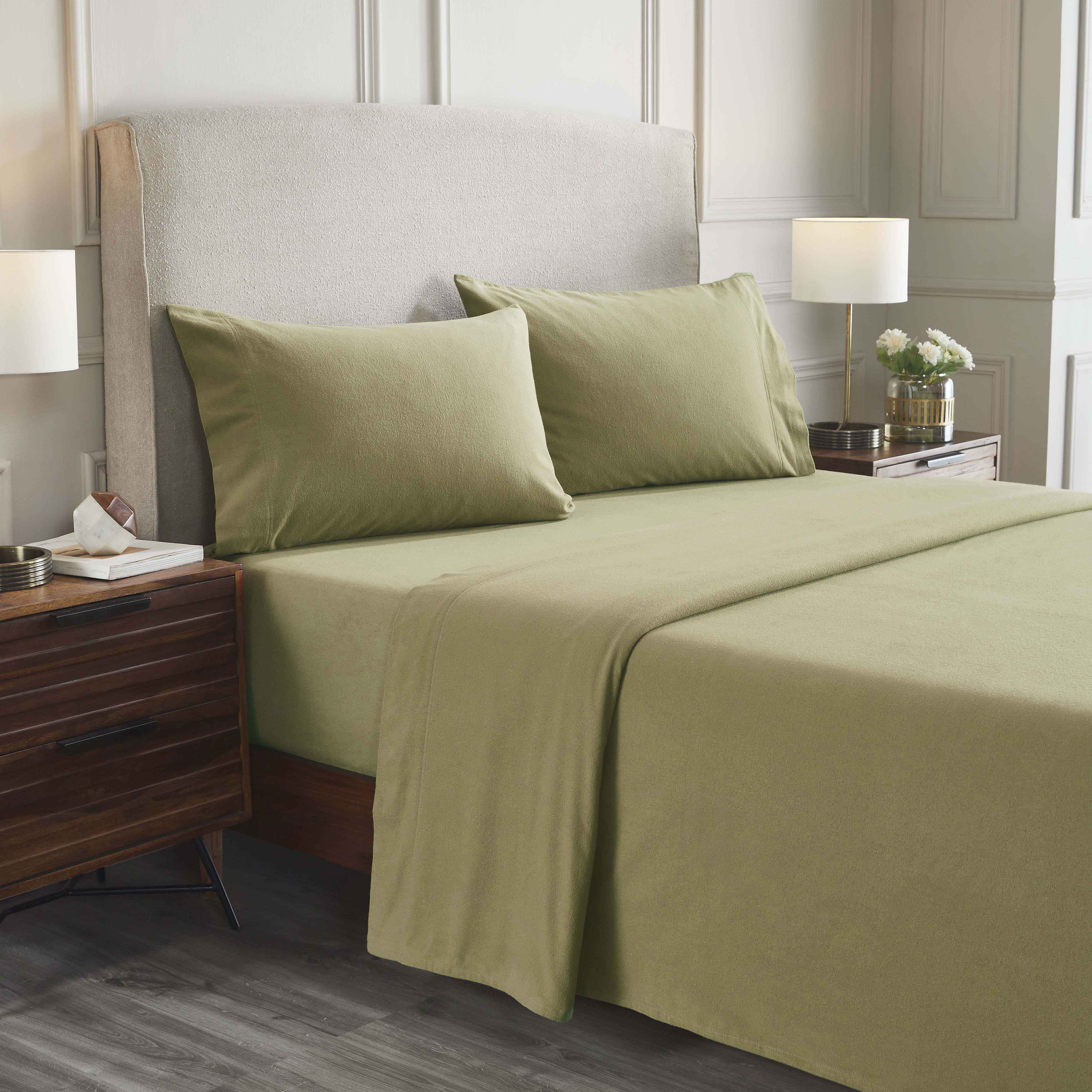 100% Cotton Flannel Sheet Set Solid Deep Pocket Fuzzy Warm Rome - Sheet Set by Superior Brand